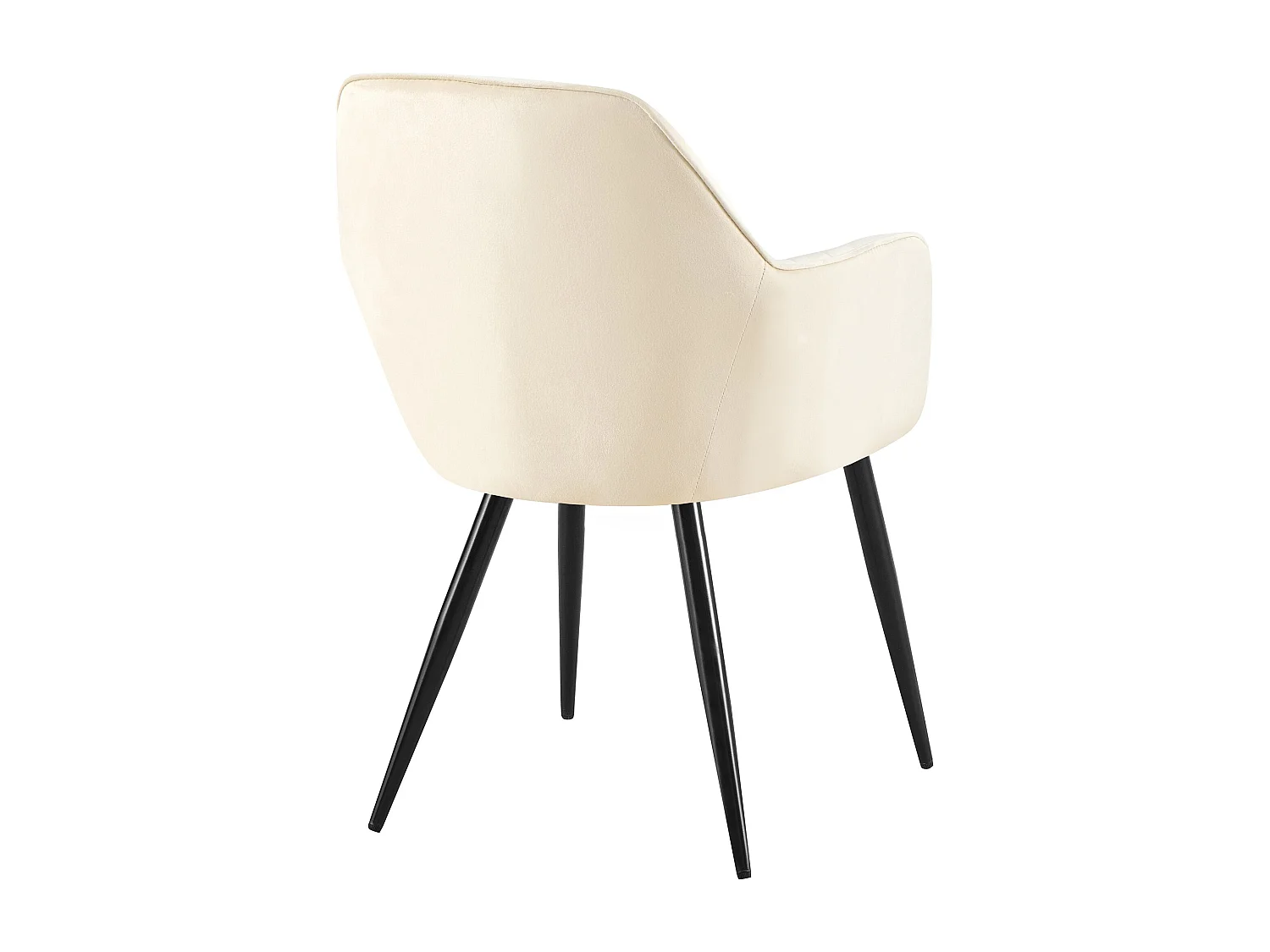 chaises avec accoudoirs - Métal & Noir - Crème - Cheryl