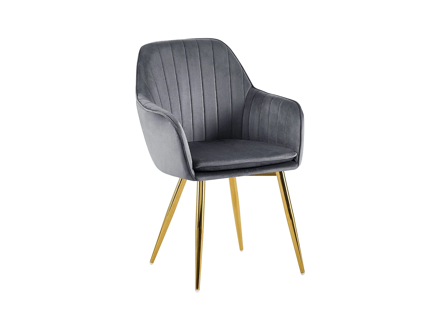 chaises avec accoudoirs - Métal & Or - Gris foncé - Cheryl