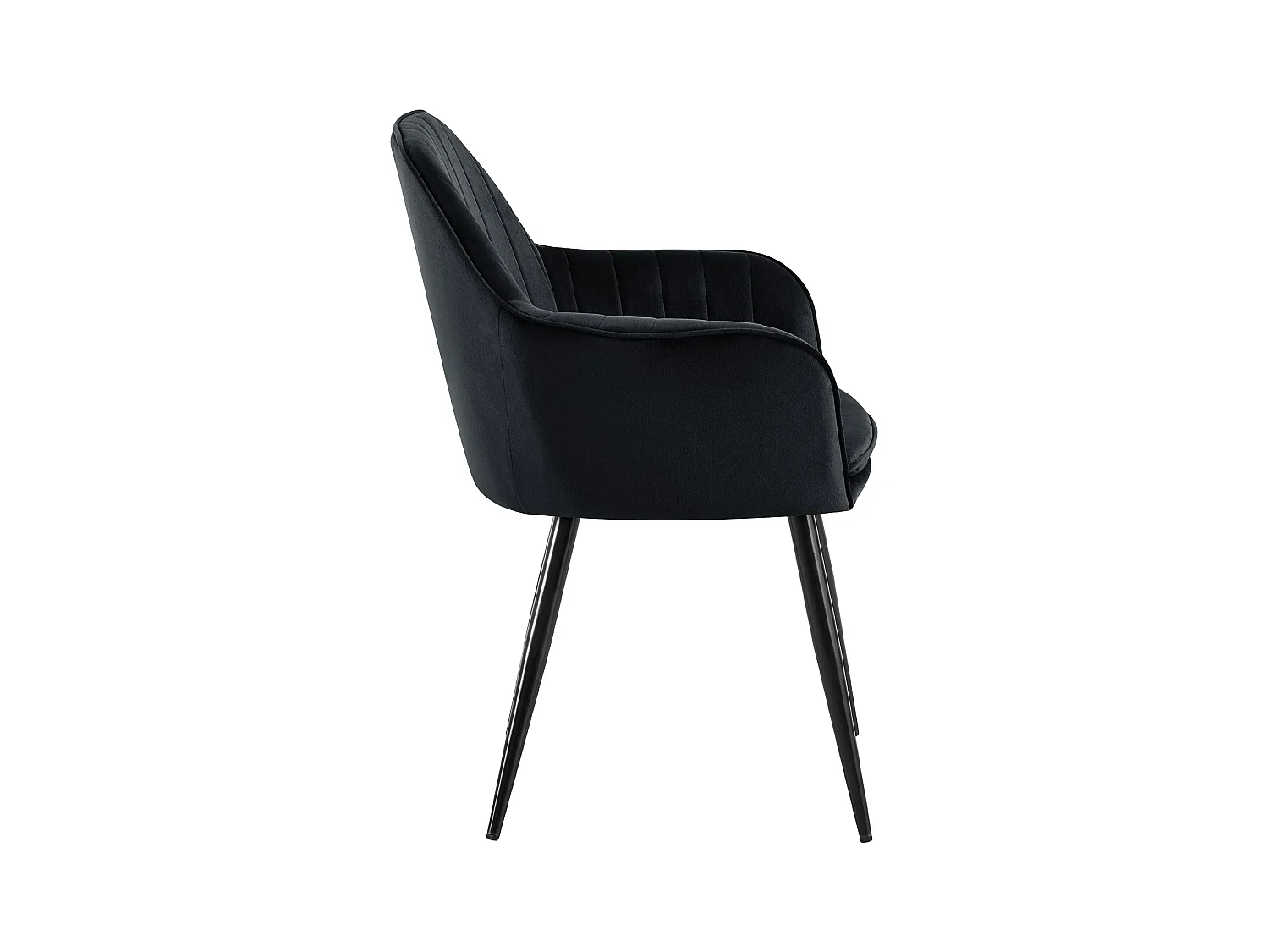 chaises avec accoudoirs - Métal & Noir - Noir - Cheryl