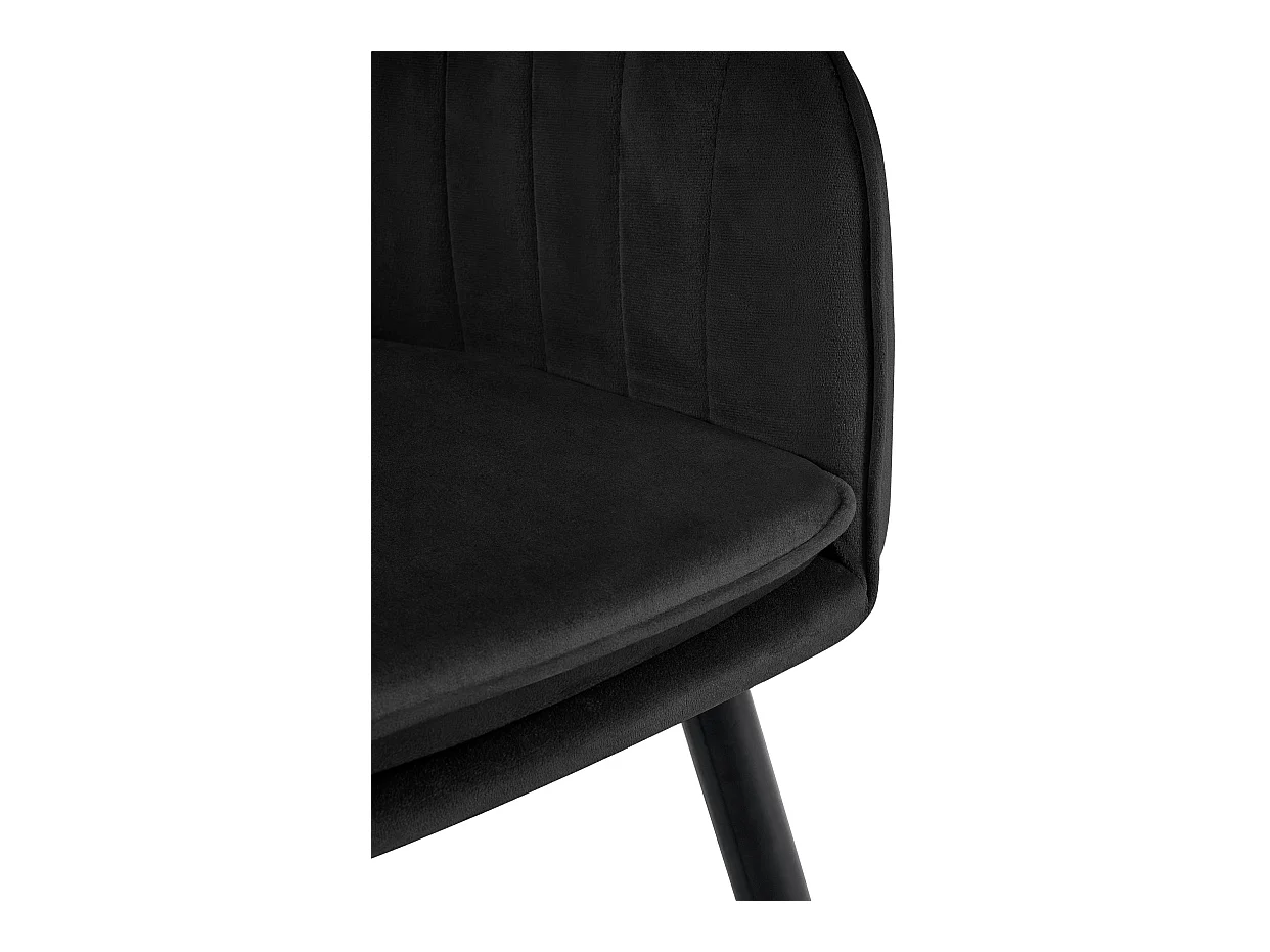 chaises avec accoudoirs - Métal & Noir - Noir - Cheryl