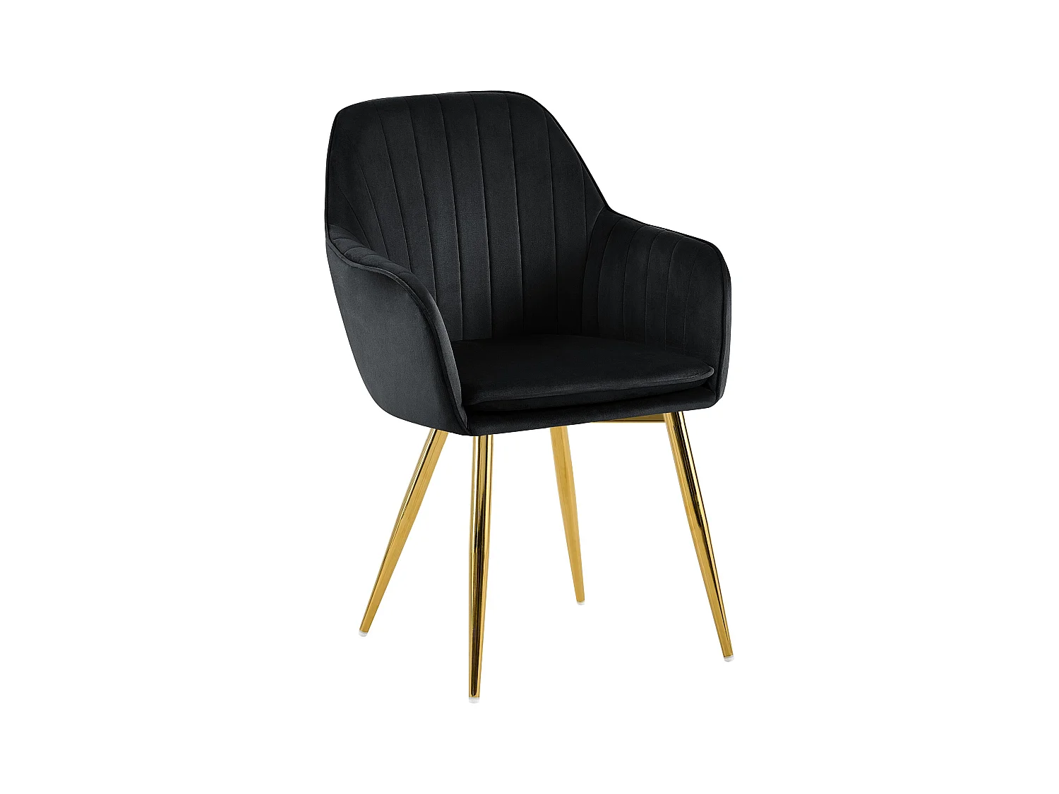 chaises avec accoudoirs - Métal & Or - Noir - Cheryl