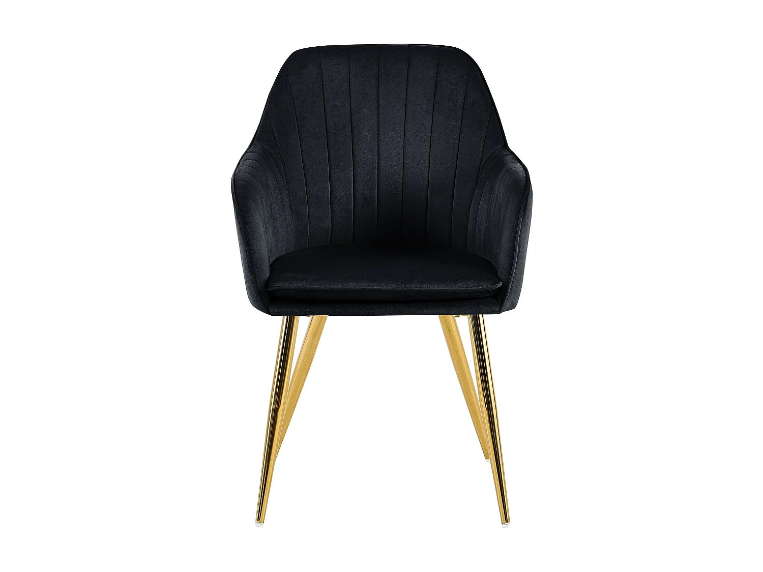 chaises avec accoudoirs - Velours & Or - Noir - Cheryl