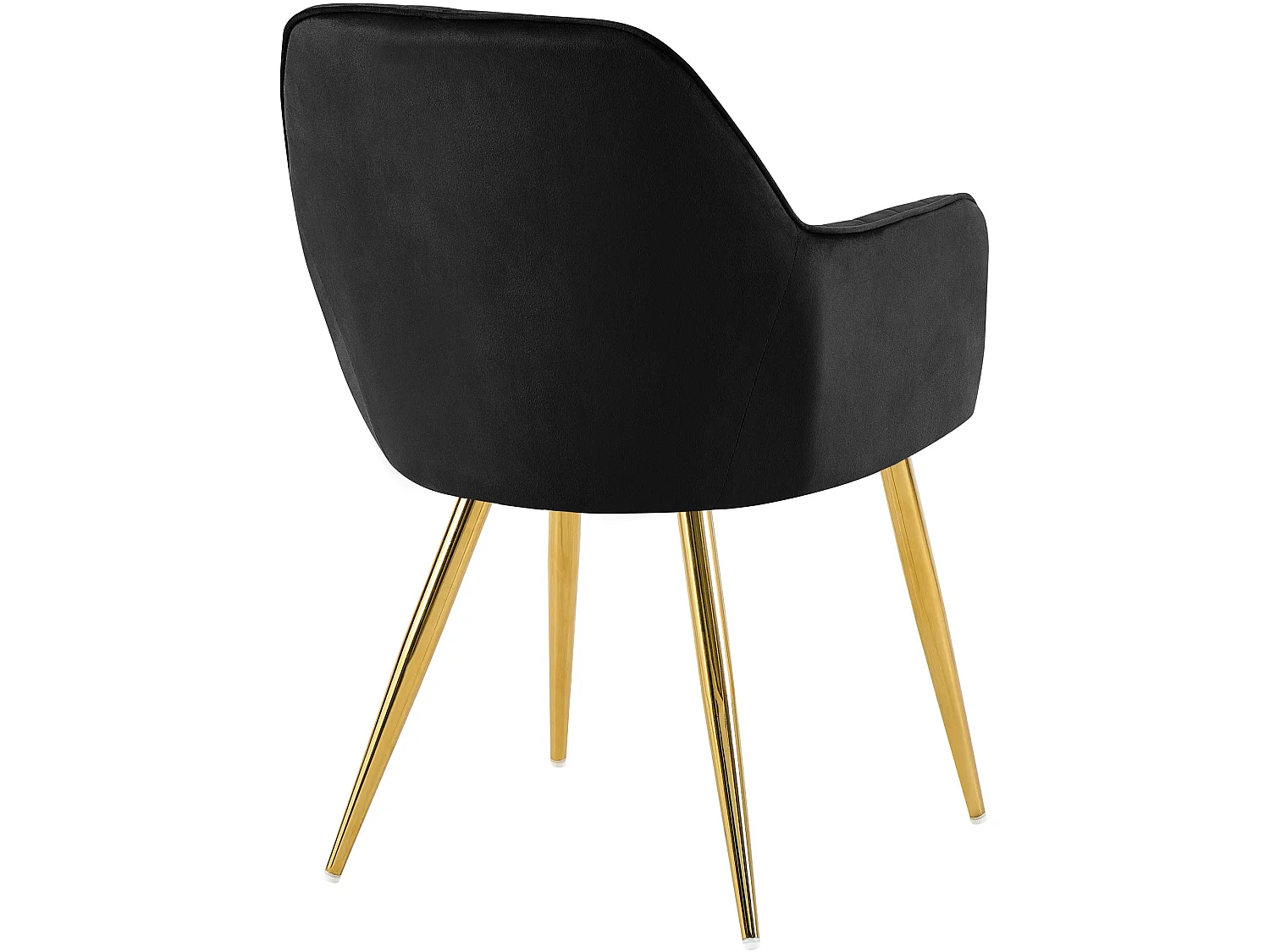 chaises avec accoudoirs - Velours & Or - Noir - Cheryl