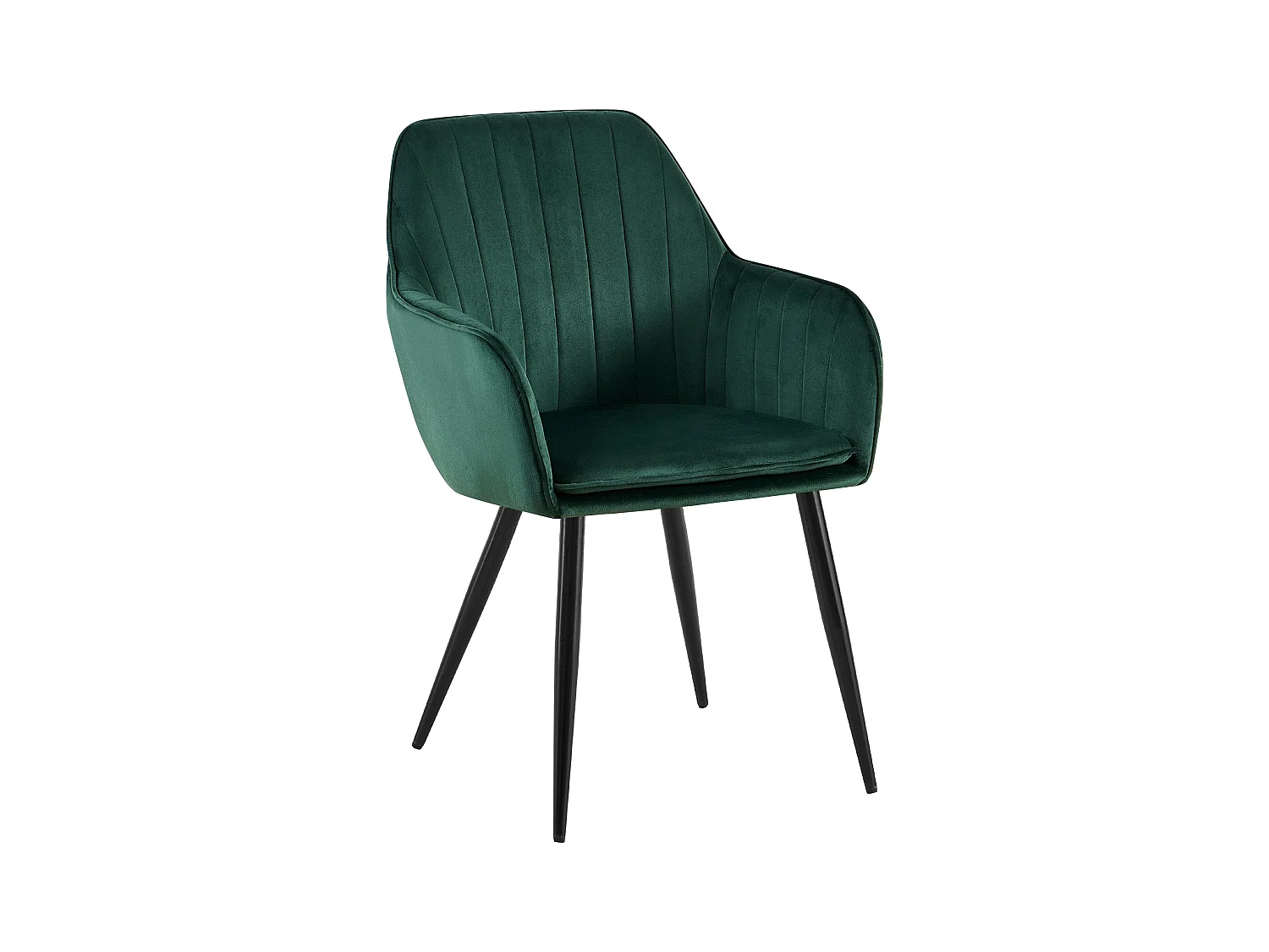 chaises avec accoudoirs - Métal & Noir - Vert - Cheryl