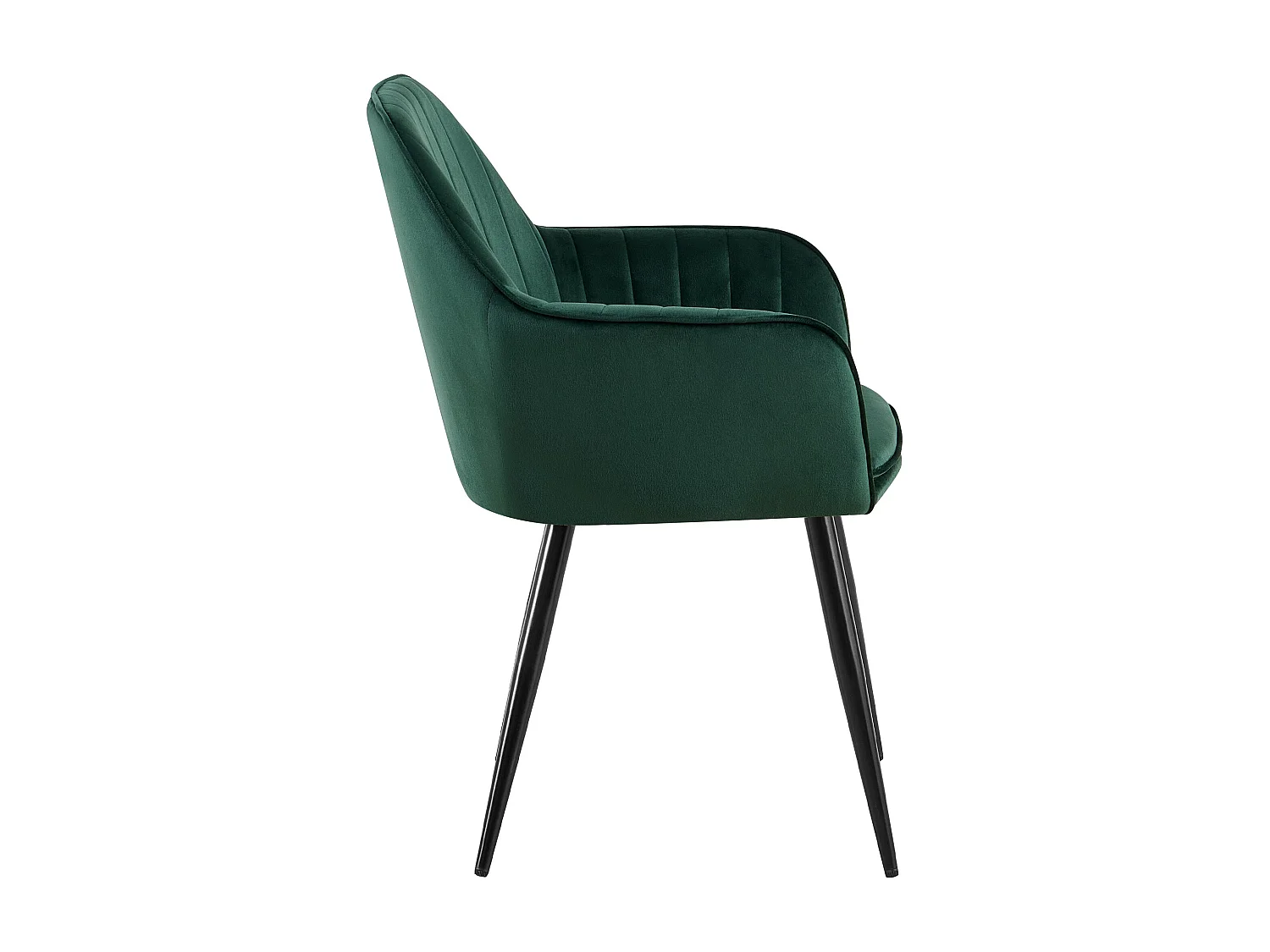 chaises avec accoudoirs - Métal & Noir - Vert - Cheryl