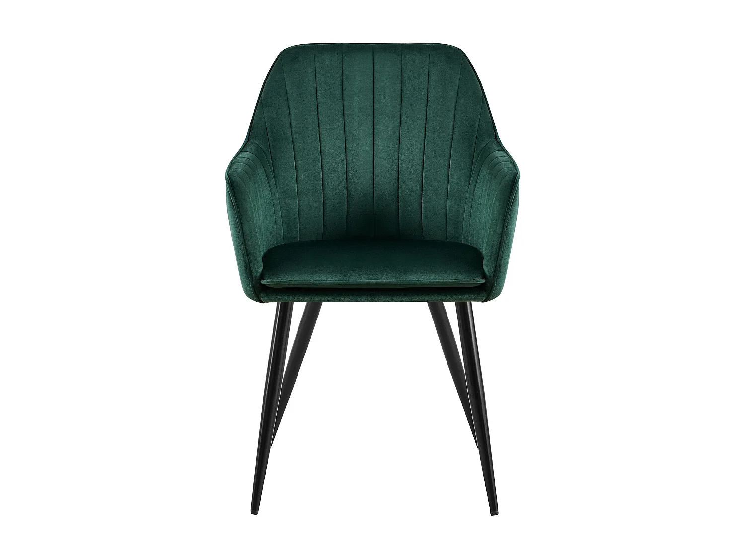 chaises avec accoudoirs - Velours & Noir - Vert - Cheryl