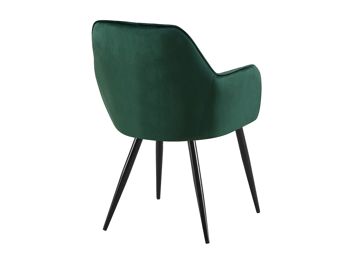 chaises avec accoudoirs - Velours & Noir - Vert - Cheryl