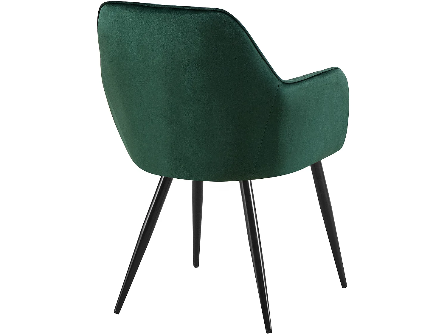 chaises avec accoudoirs - Velours & Noir - Vert - Cheryl