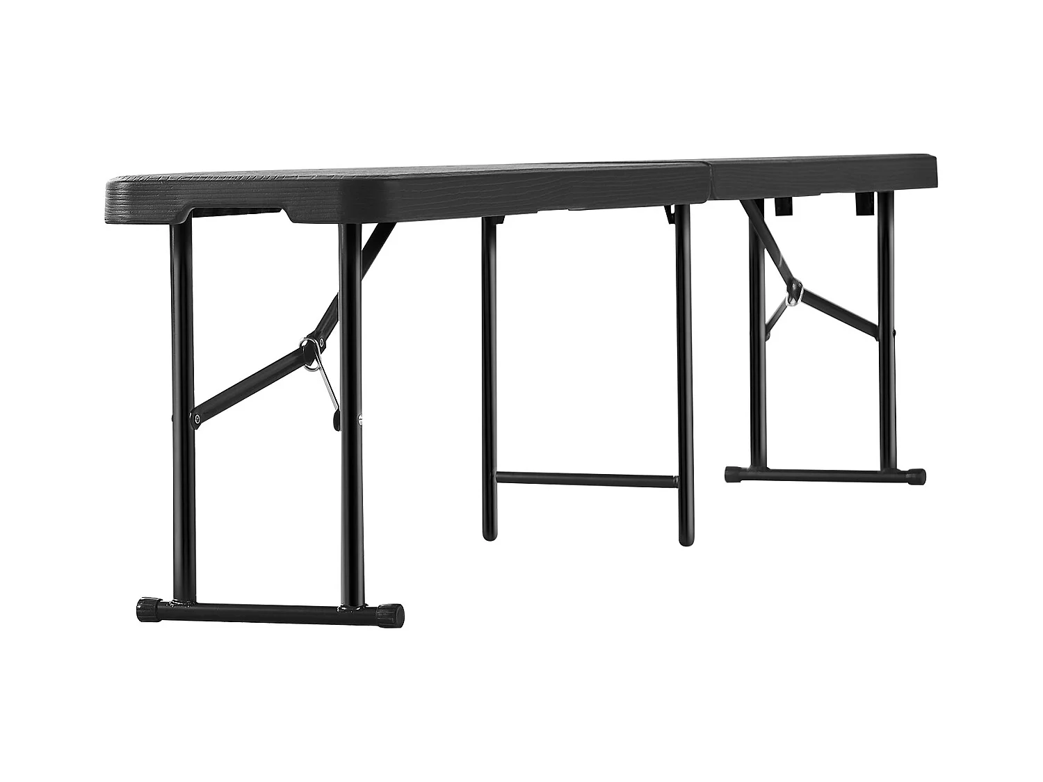 Banco de Deporte SucceBuy, Banco Plegable de Plástico, 1,8 m, Asiento Exterior con Asa de Transporte, para Picnic y Campamento