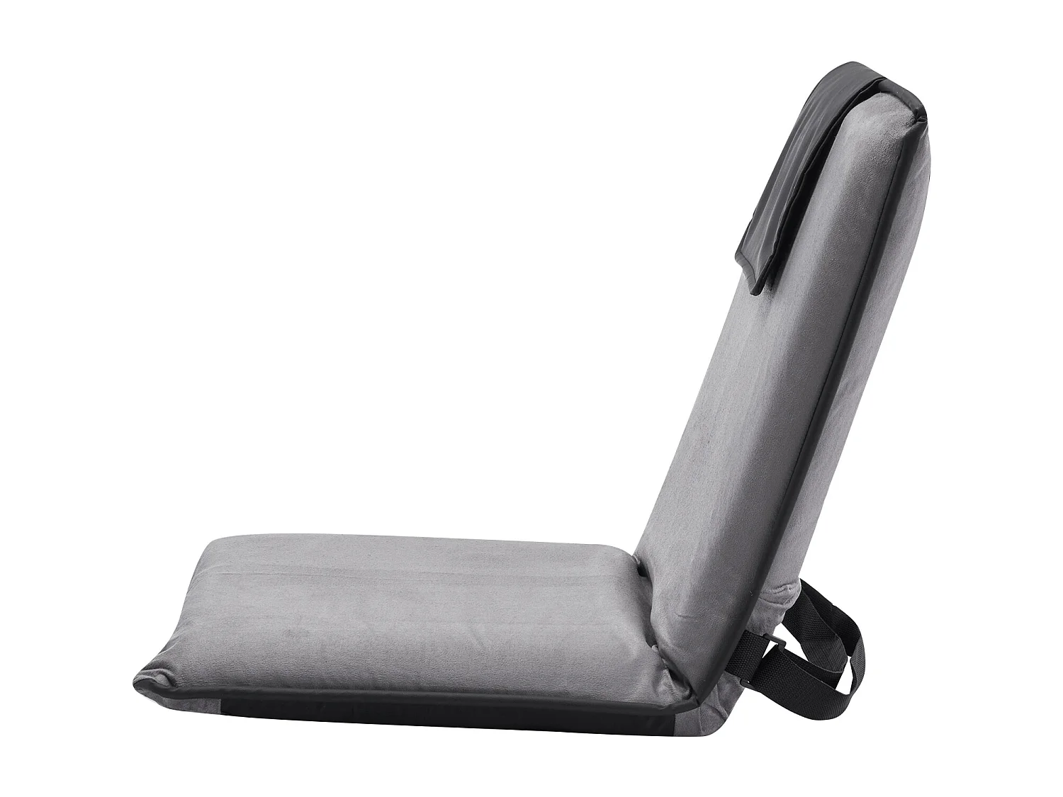 Fauteuil de Sol SucceBuy, Chaise de Sol avec Dossier, 6 Positions Réglables, Siège Rabattable, pour Enfants et Adultes, Gris