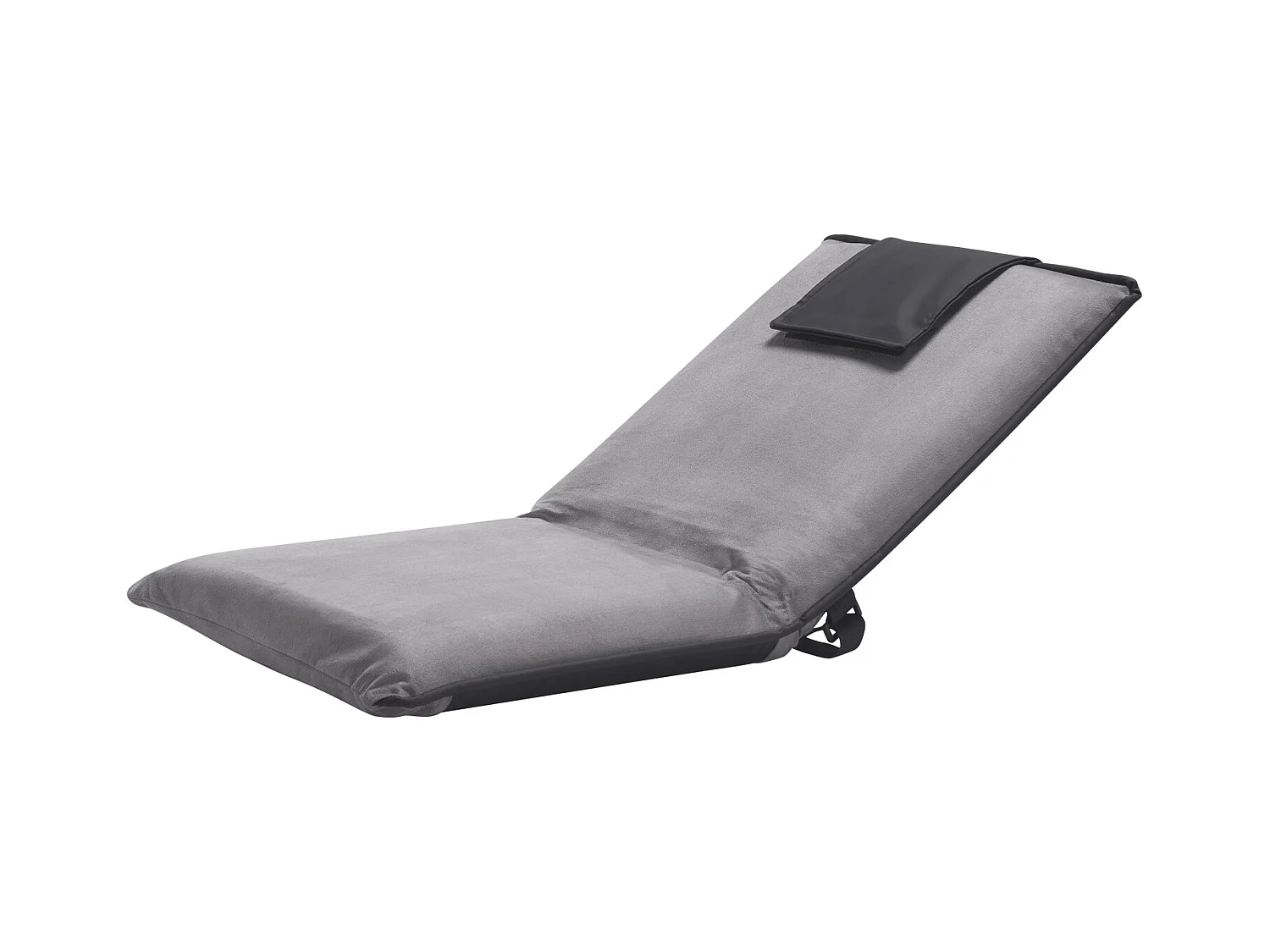 Fauteuil de Sol SucceBuy, Chaise de Sol avec Dossier, 6 Positions Réglables, Siège Rabattable, pour Enfants et Adultes, Gris