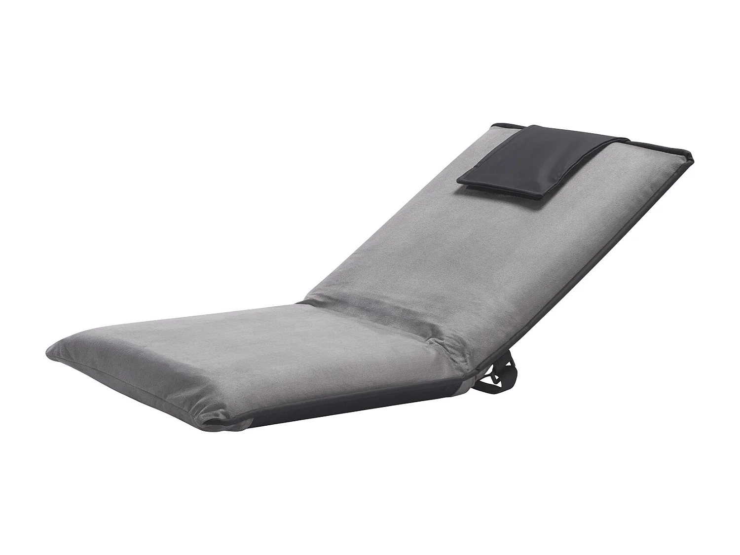 Fauteuil de Sol SucceBuy, Chaise de Sol avec Dossier, 6 Positions Réglables, Siège Rabattable, pour Enfants et Adultes, Gris