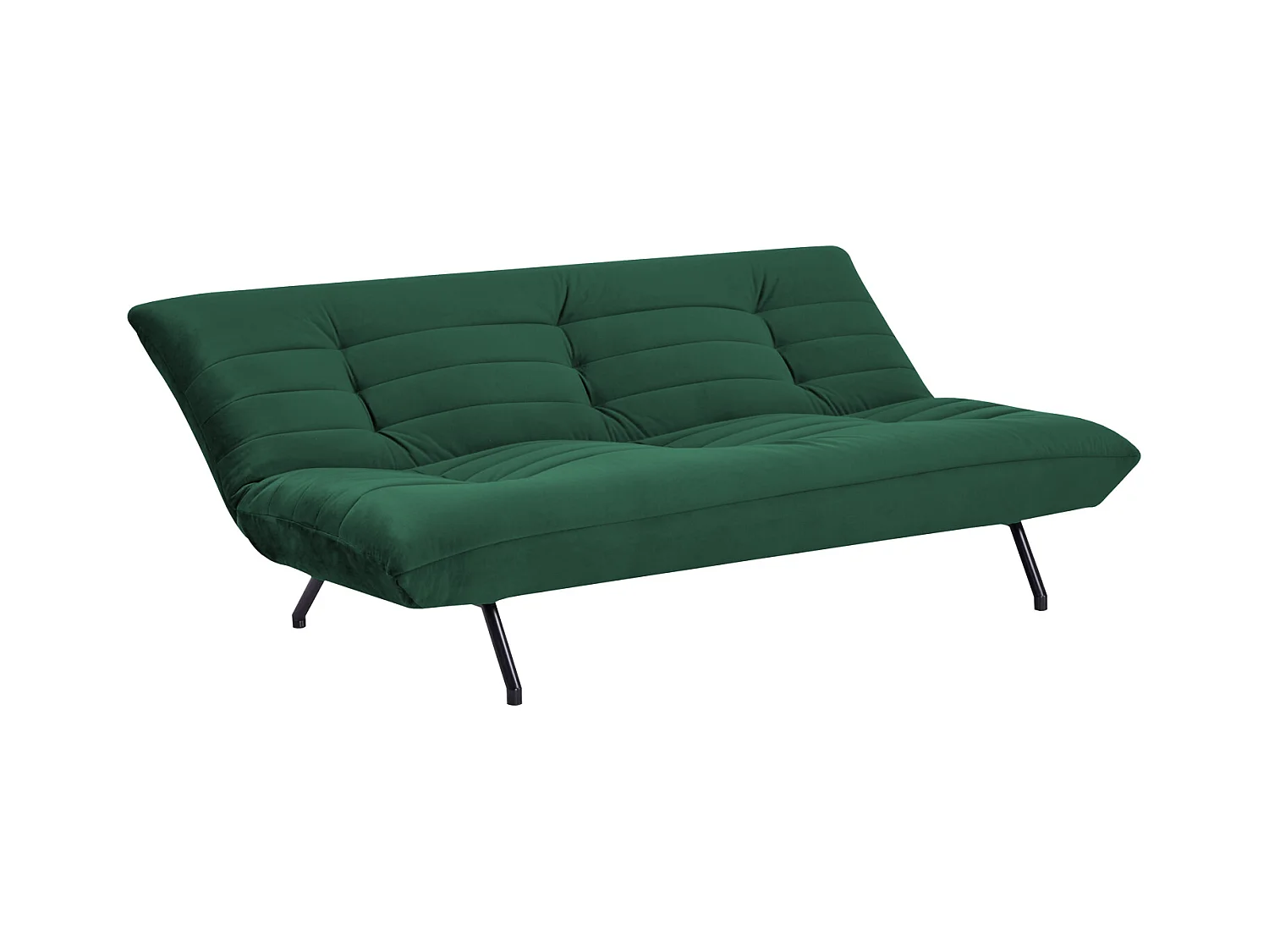 3-Sitzer-Sofabett aus grünem Samt ANATOLE