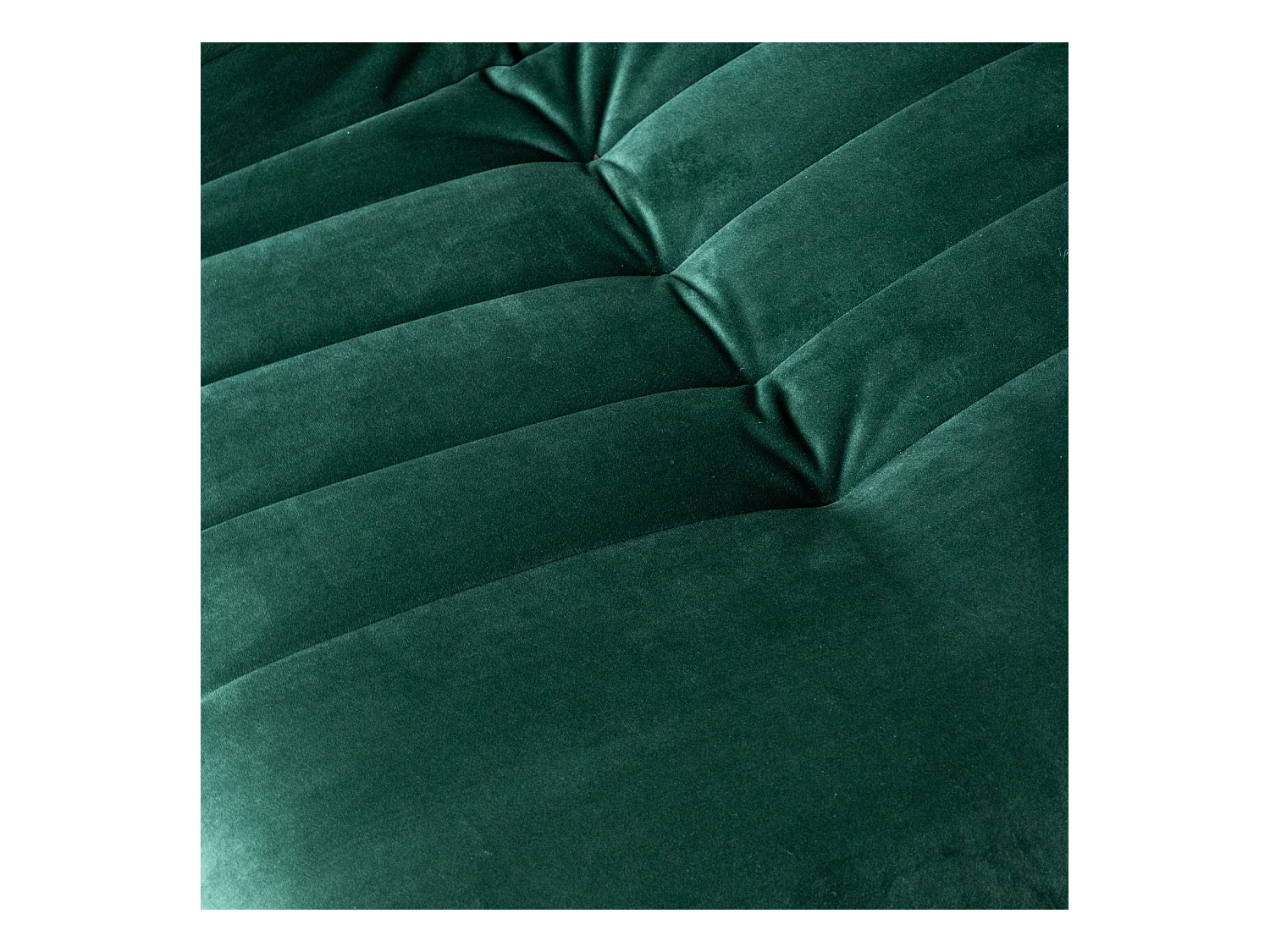 3-Sitzer-Sofabett aus grünem Samt ANATOLE