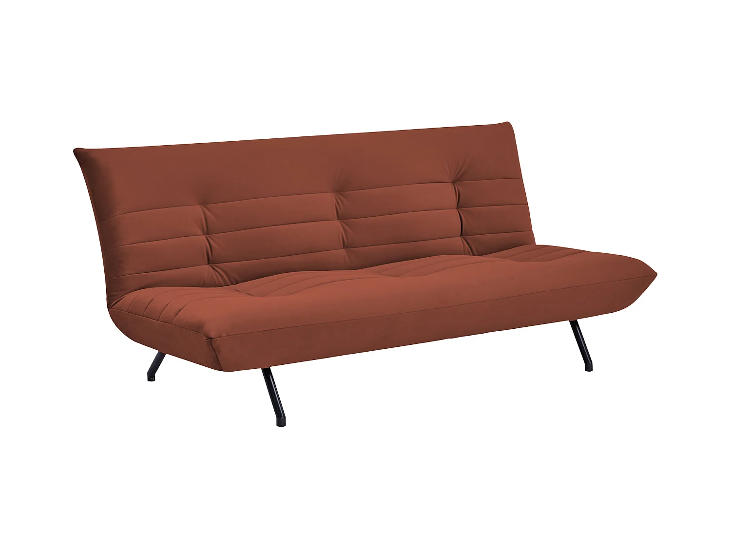 3-Sitzer-Sofa mit Terracotta-Velours ANATOLE