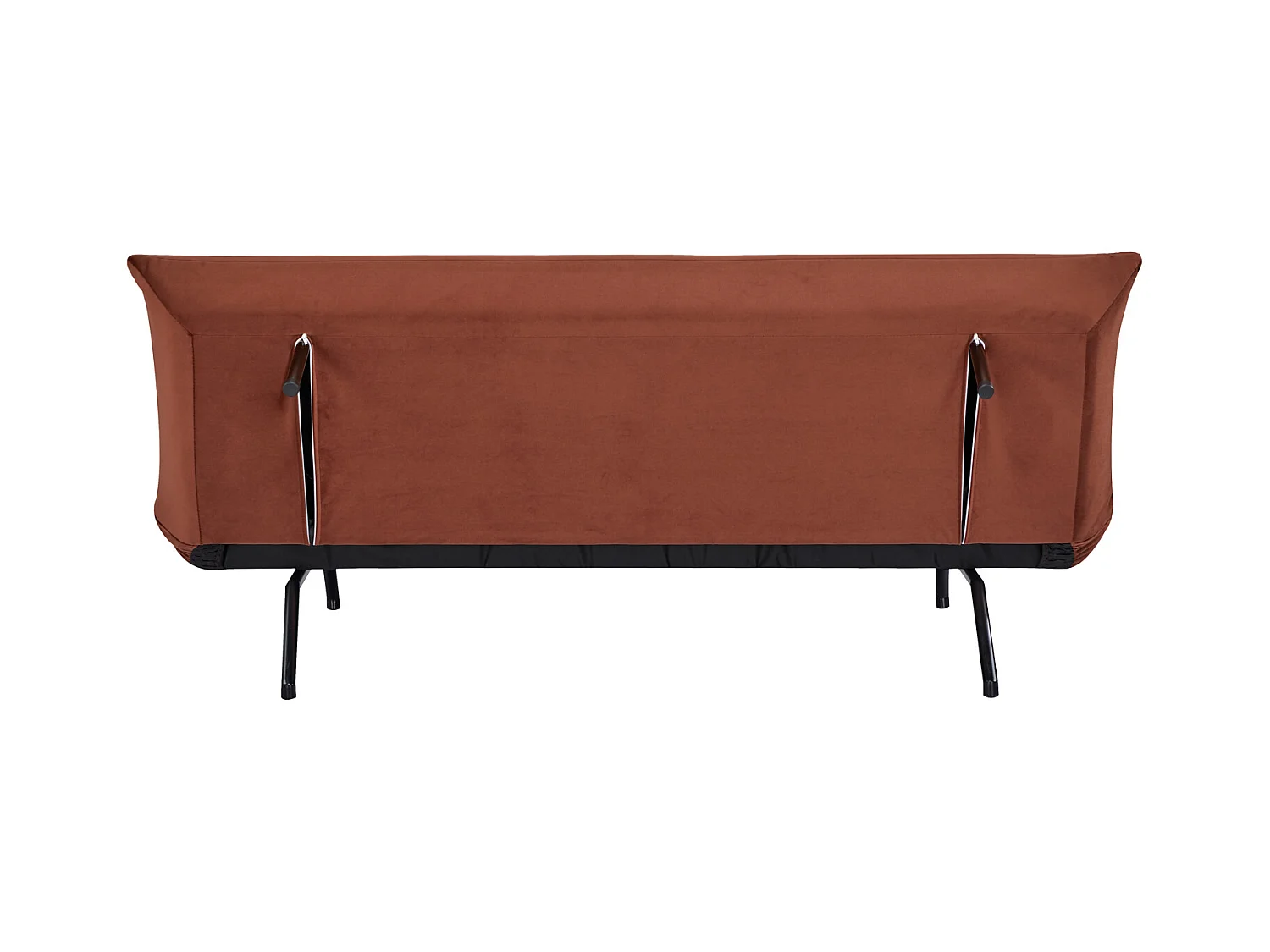 3-Sitzer-Sofa mit Terracotta-Velours ANATOLE