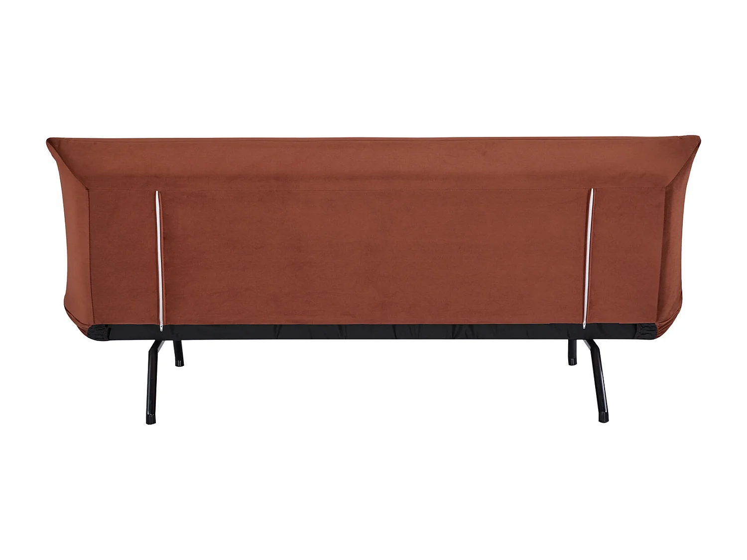 Canapé convertible 3 places en velours terracotta ANATOLE - HAPPY GARDEN