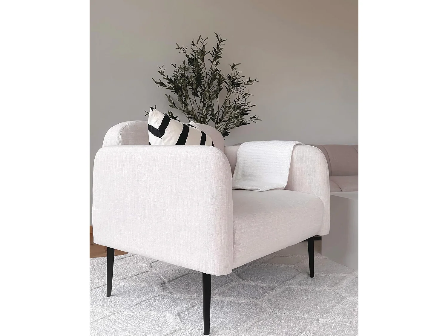 Sessel STOUBY Leinen Hellbeige