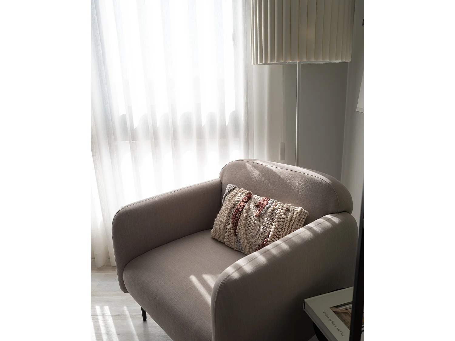 Sessel STOUBY Leinen Taupe