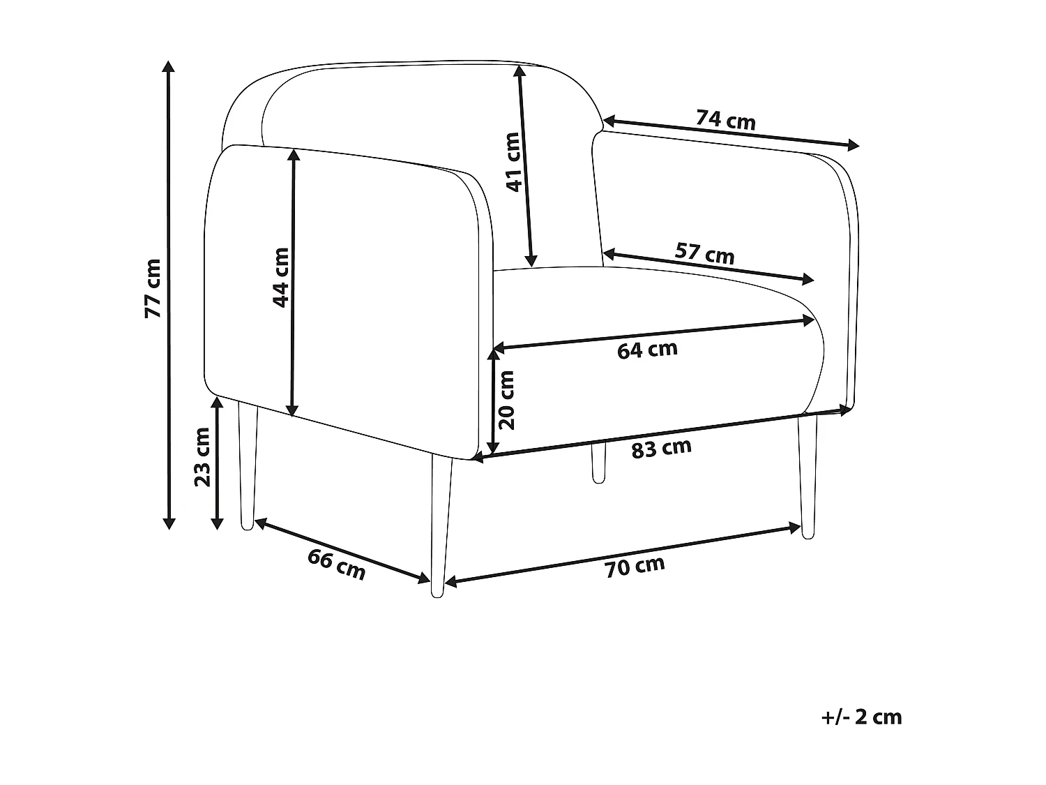 Sessel STOUBY Leinen Taupe