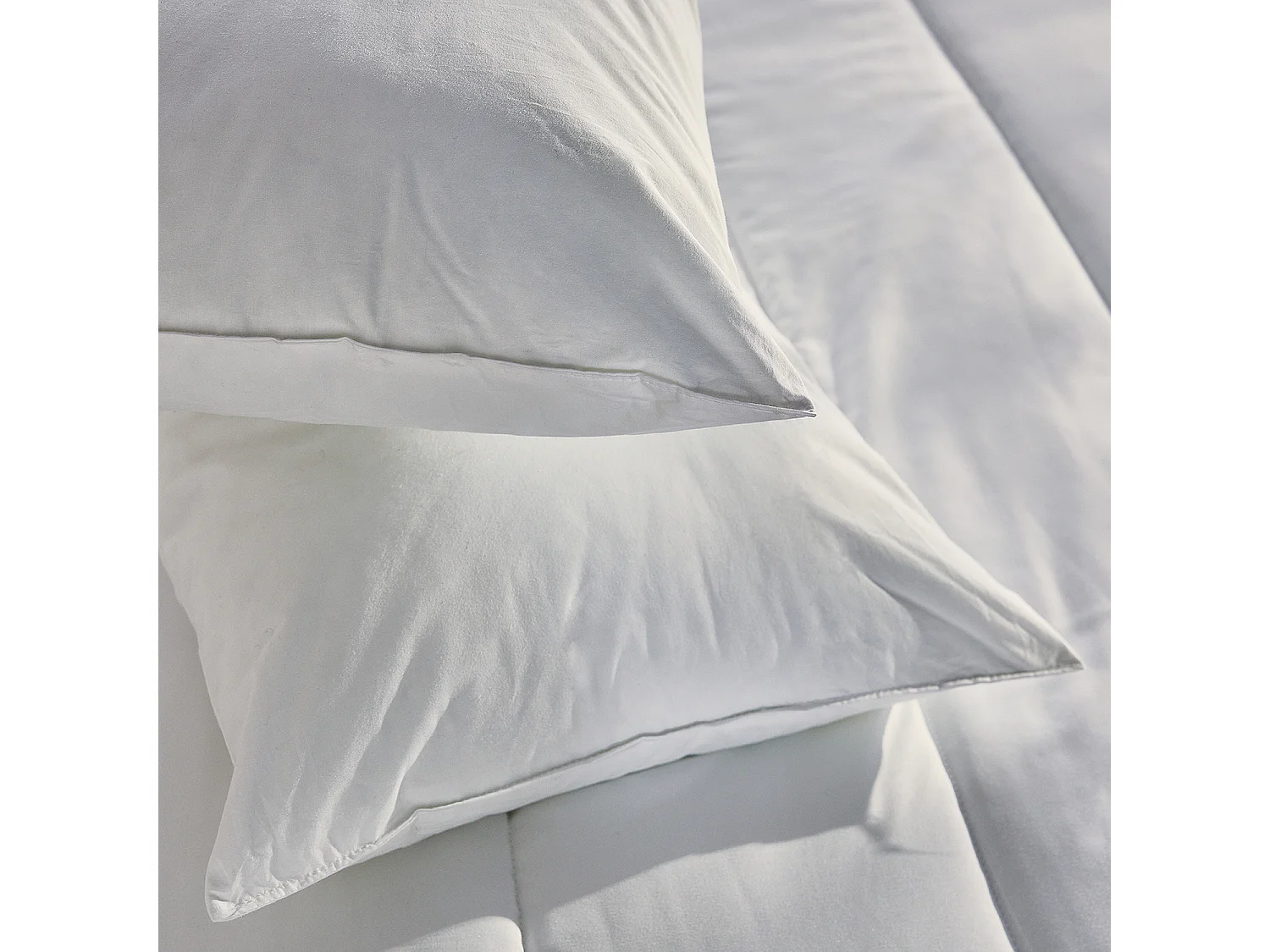 Oreiller d'hôtel 60x40cm | PIKOLIN HOME | Fibre | Toucher doux | Dormir sur le côté