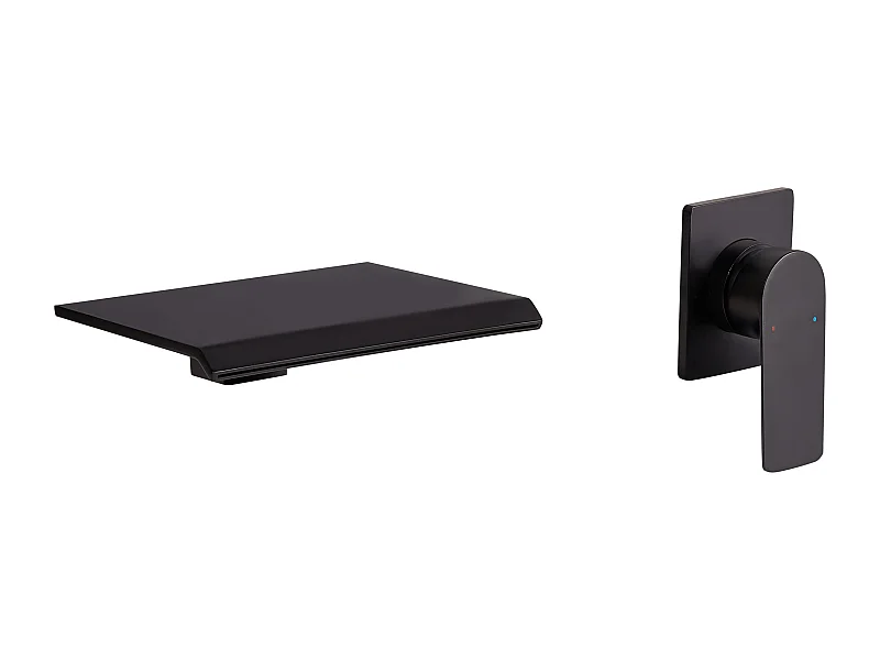 Robinet de lavabo mural APONWAO Laiton Noir