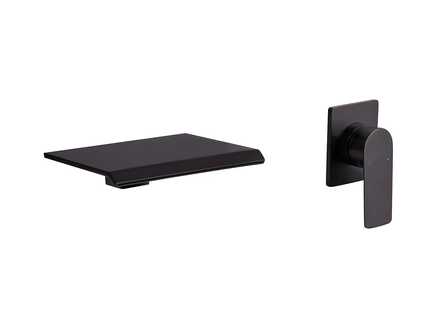 Robinet de lavabo mural APONWAO Laiton Noir