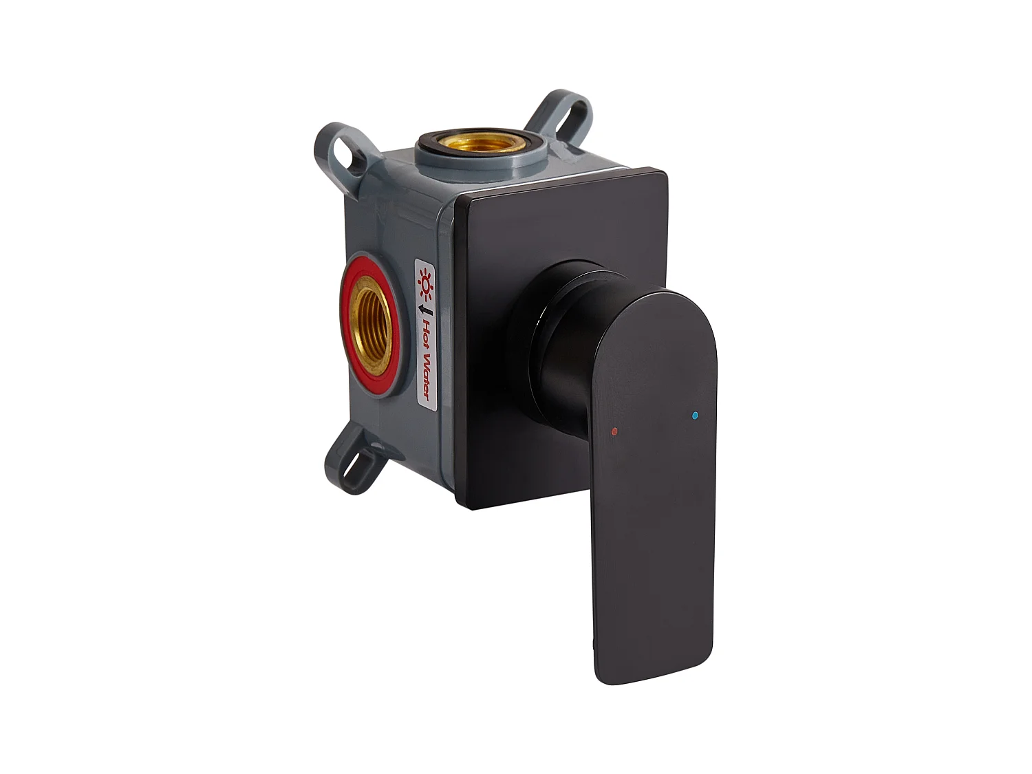 Robinet de lavabo mural APONWAO Laiton Noir