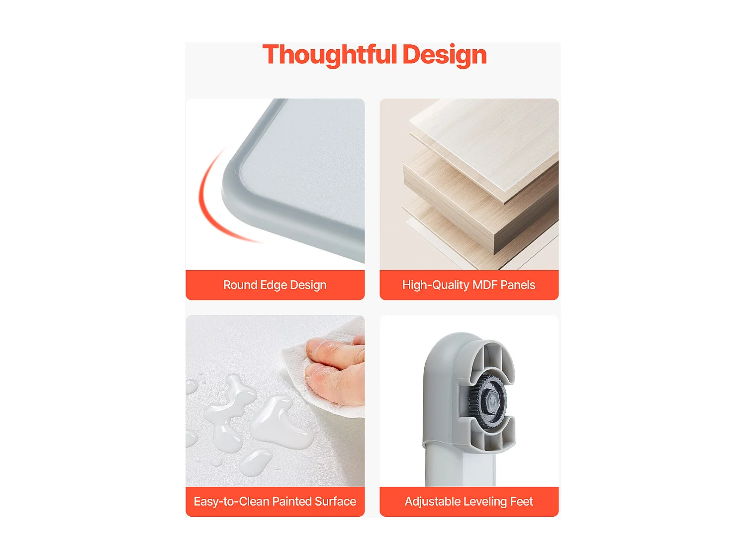 Ensemble Bureau et Chaise pour Enfants SucceBuy,  Hauteur Réglable avec Lampe, Gris