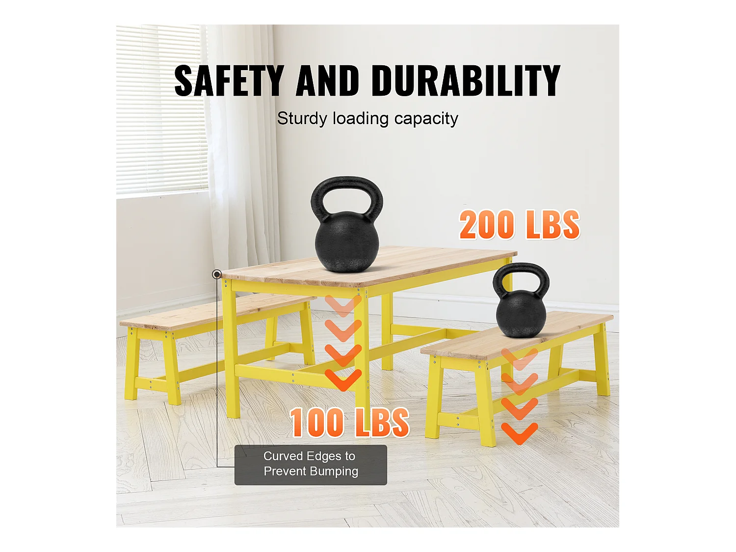 Ustawka Mebli dla Dzieci SucceBuy, Stoł i 3 Krzesła, dla Sztuki, Rzemiosła, Czytania i Nauki Najmłodszych