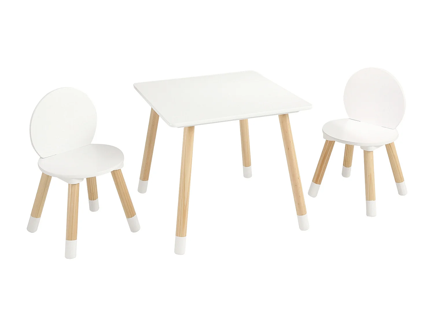Ensemble de Meuble Table pour Enfants SucceBuy et 2 Chaises, Table de Bricolage et de Jeu Dessin Lecture
