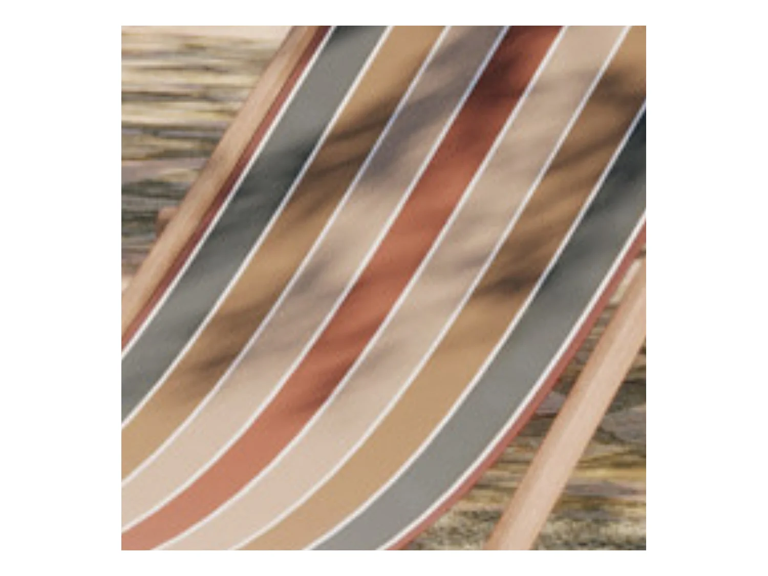 Lot de 2 chiliennes pliantes règlables - 100% acrylique - bois hêtre - Rouge/Marron - JERSEY