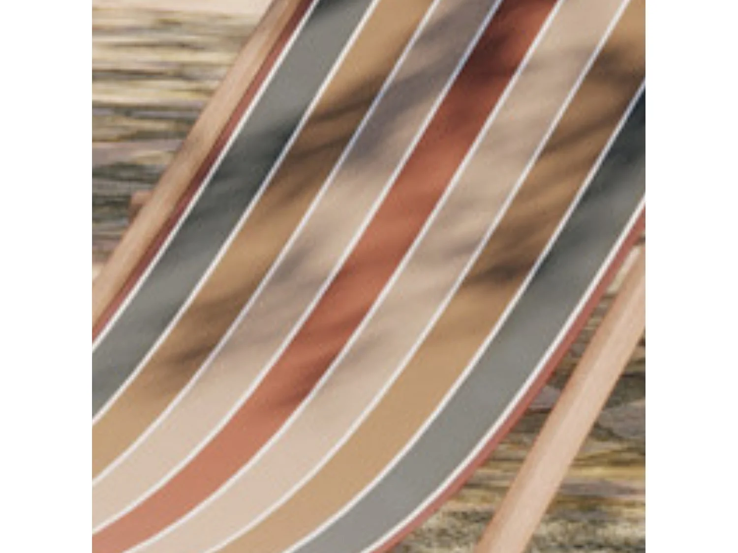 Lot de 2 chiliennes pliantes règlables - 100% acrylique - bois hêtre - Rouge/Marron - JERSEY