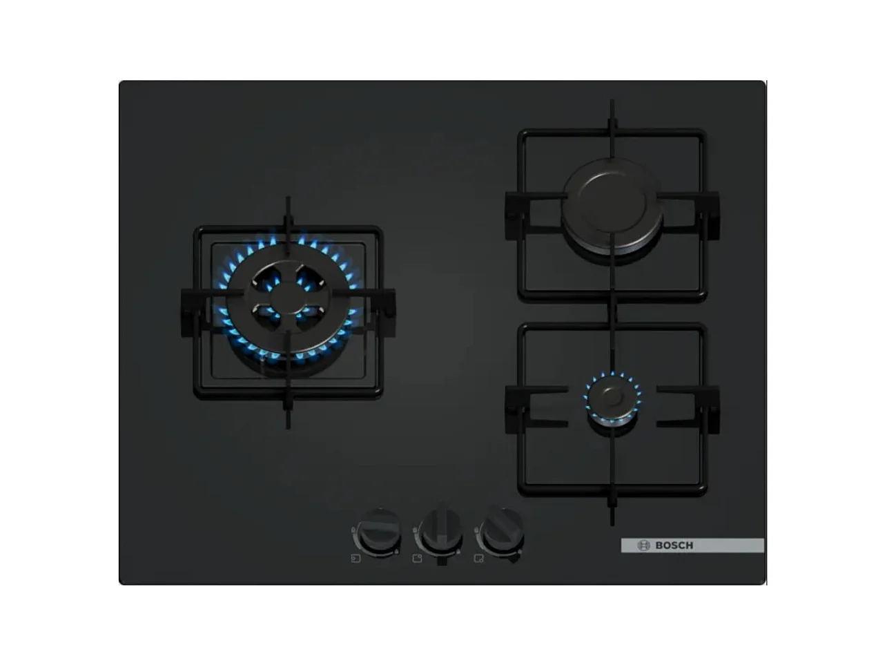 Bosch Table de cuisson gaz 60cm 3 feux 7300w - PNC6B6K30