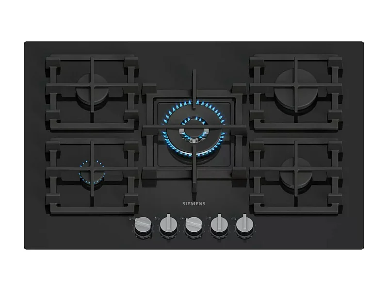 Siemens Table de cuisson gaz 75cm 5 feux 11700w noir - ER7A6RH40