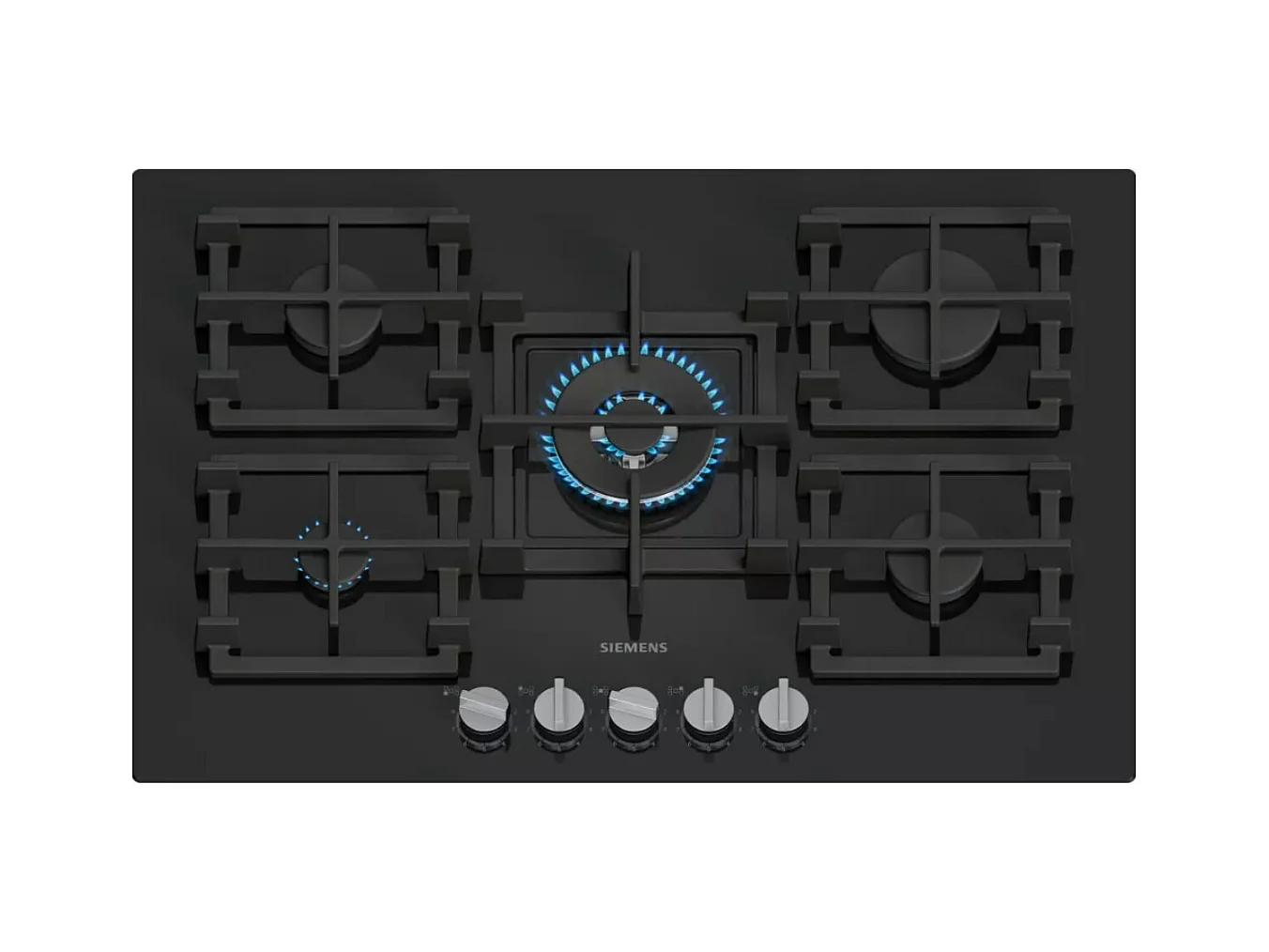 Siemens Table de cuisson gaz 75cm 5 feux 11700w noir - ER7A6RH40