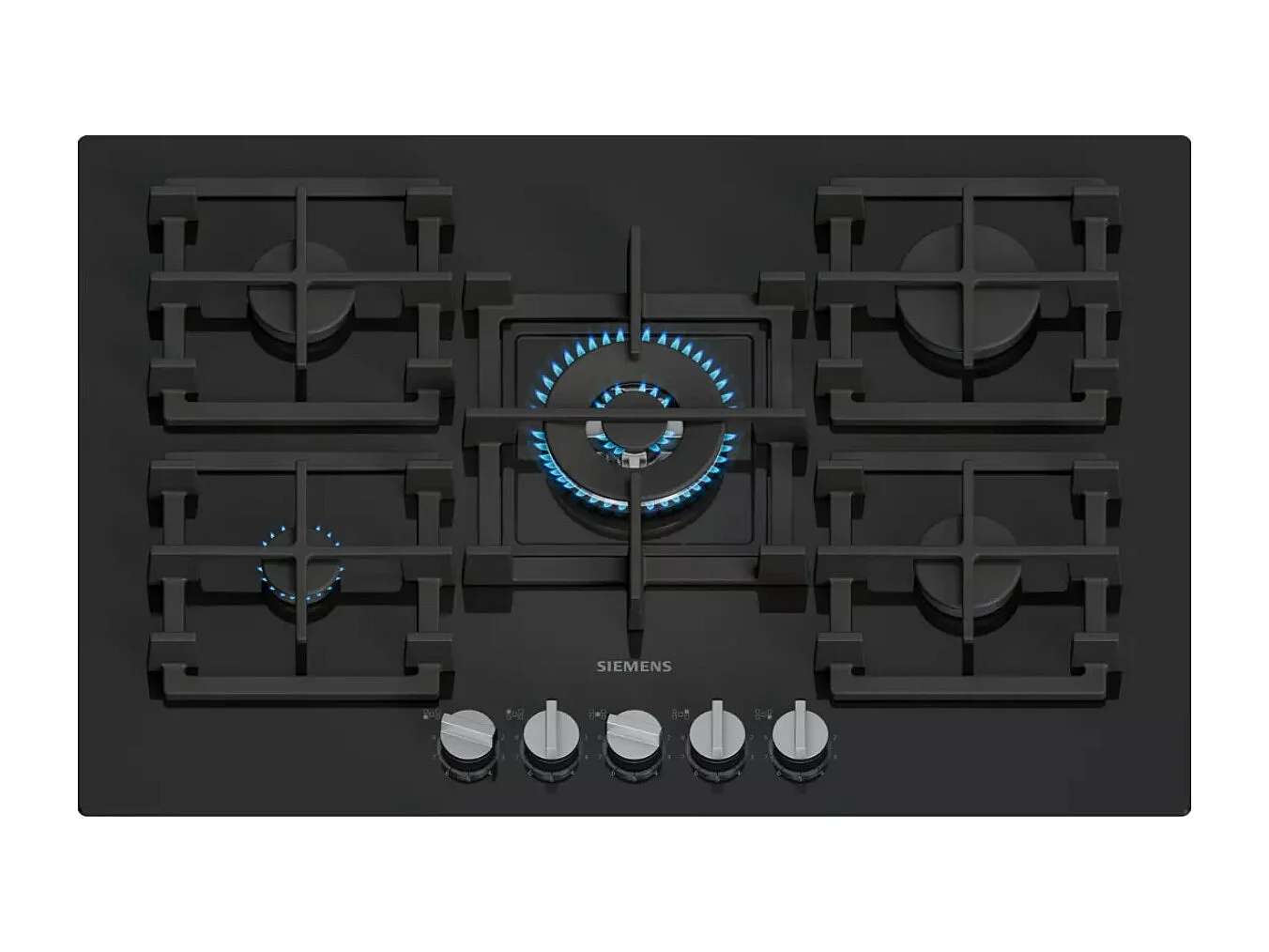 Siemens Table de cuisson gaz 75cm 5 feux 11700w noir - ER7A6RH40