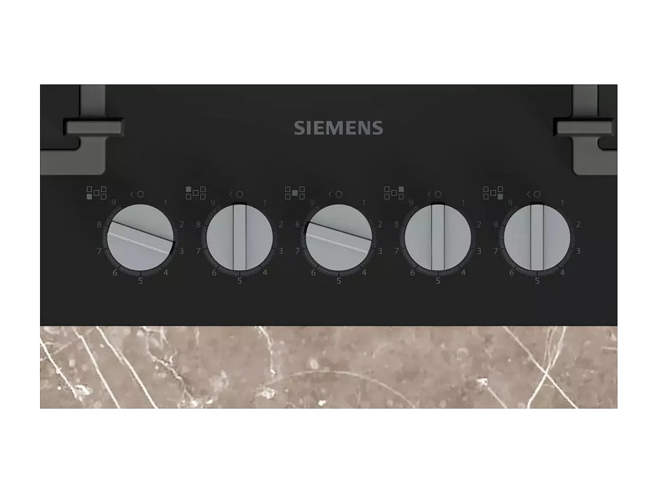 Siemens Table de cuisson gaz 75cm 5 feux 11700w noir - ER7A6RH40