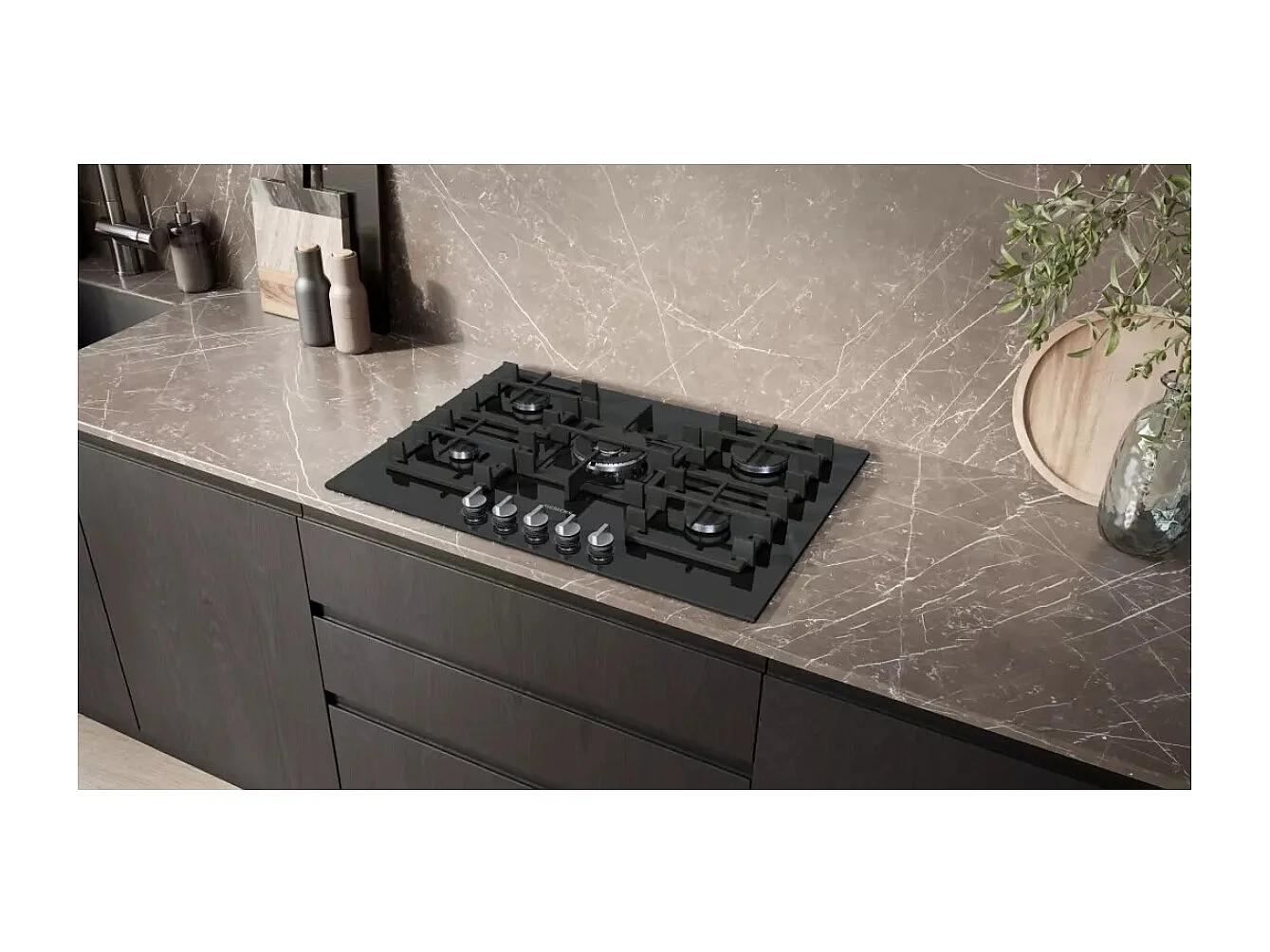 Siemens Table de cuisson gaz 75cm 5 feux 11700w noir - ER7A6RH40