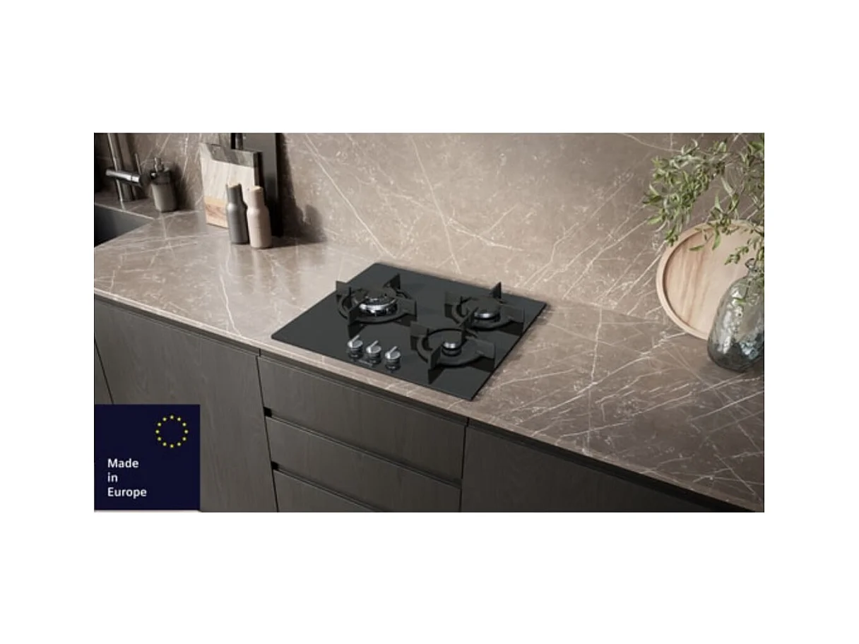 Siemens Table de cuisson gaz 60cm 3 feux 8000w - EP6A6CI10