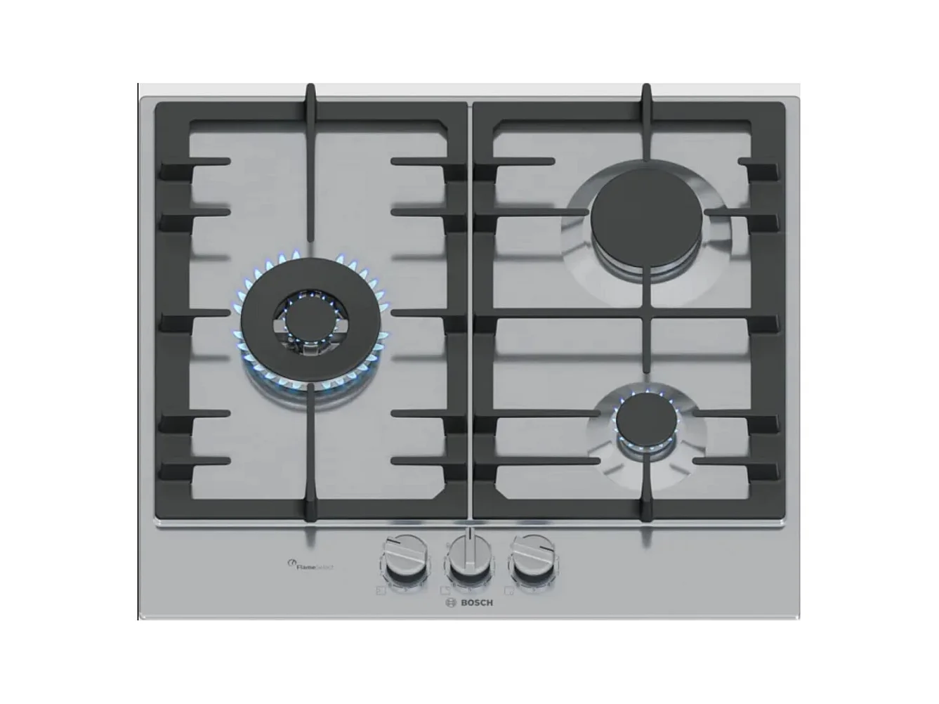 Bosch Plaque de cuisson gaz 60cm 3 feux 8000w - PCC6A5I90