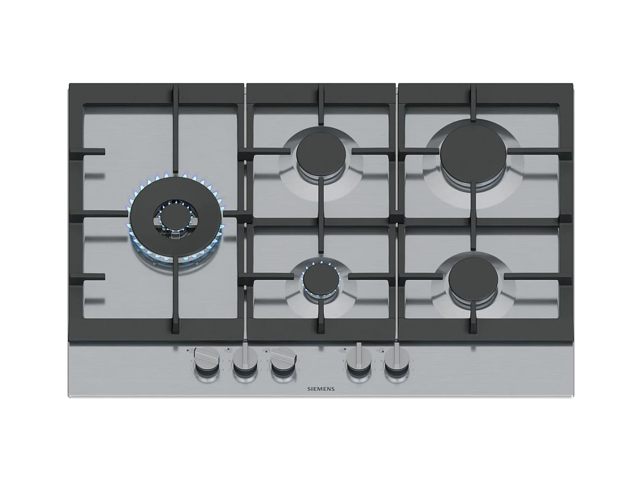Siemens Table de cuisson gaz 75cm 5 feux 12500w inox - EC7A5SI90