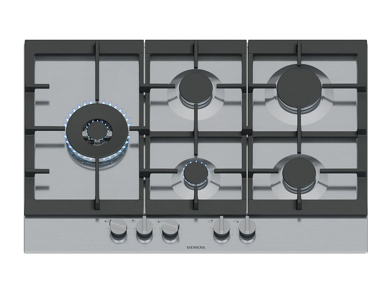 Siemens Table de cuisson gaz 75cm 5 feux 12500w inox - EC7A5SI90