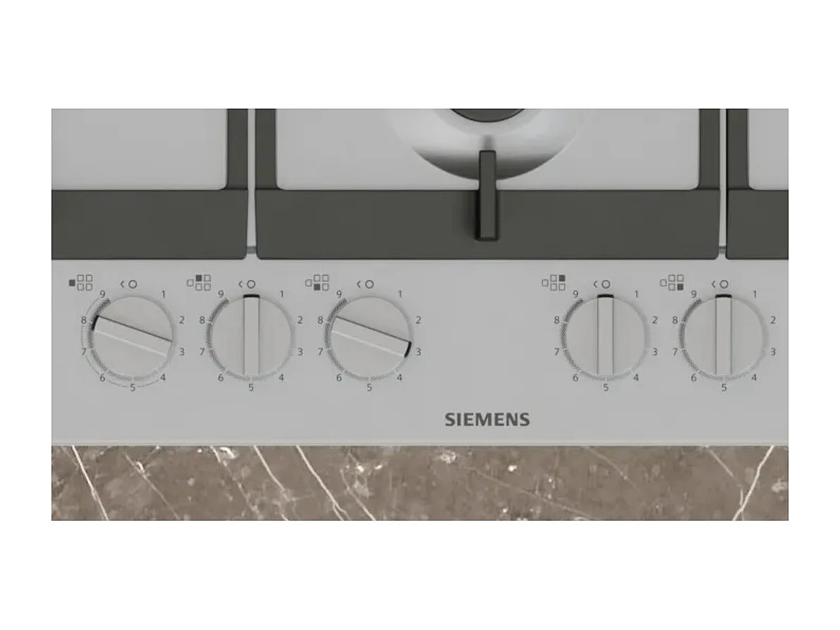 Siemens Table de cuisson gaz 75cm 5 feux 12500w inox - EC7A5SI90