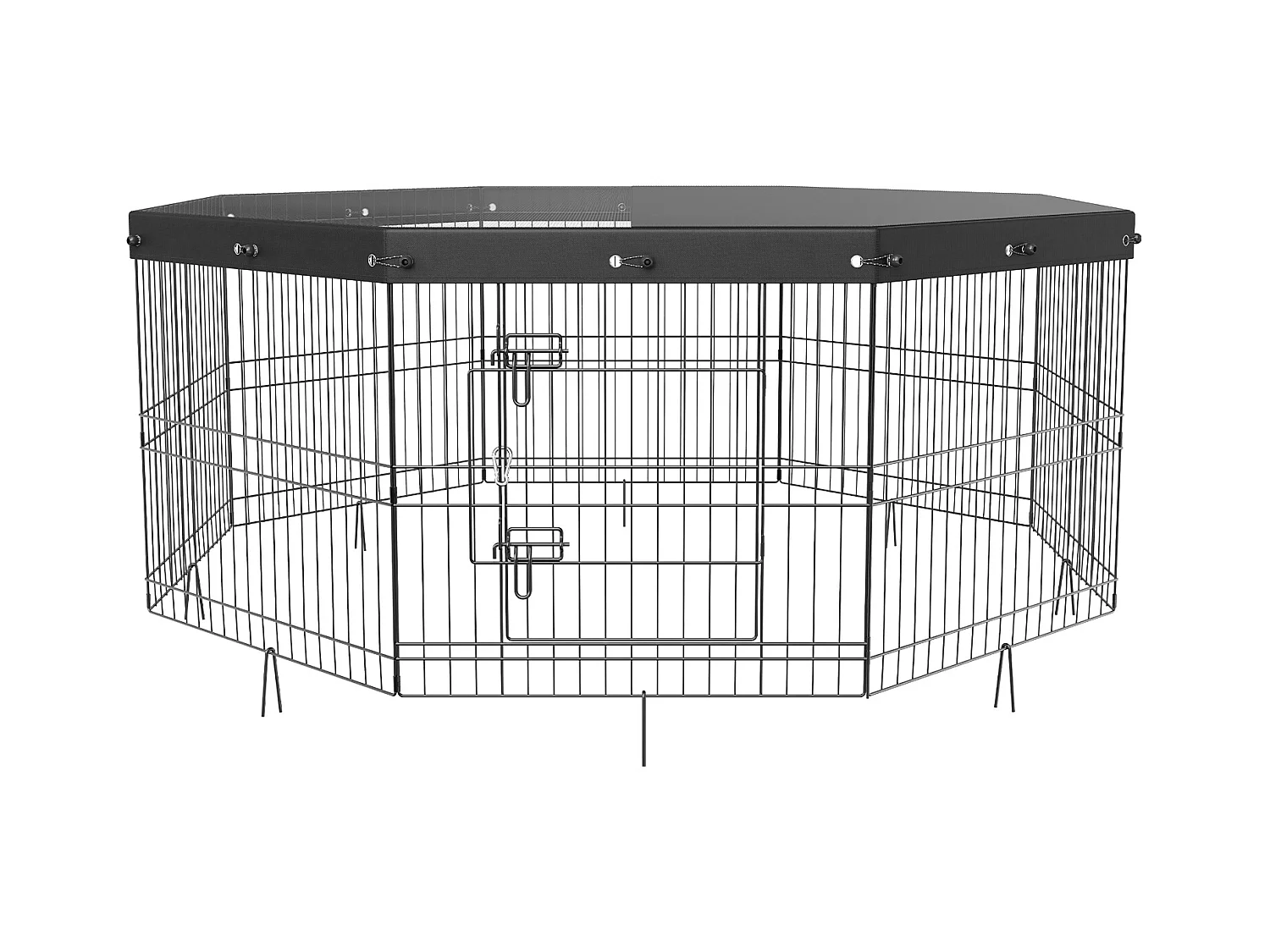 Parc pour Chien SucceBuy Parc pour Chien, 8 Panneaux, 60.96 cm H, Pliable en Métal, Exercice pour Animaux de Compagnie