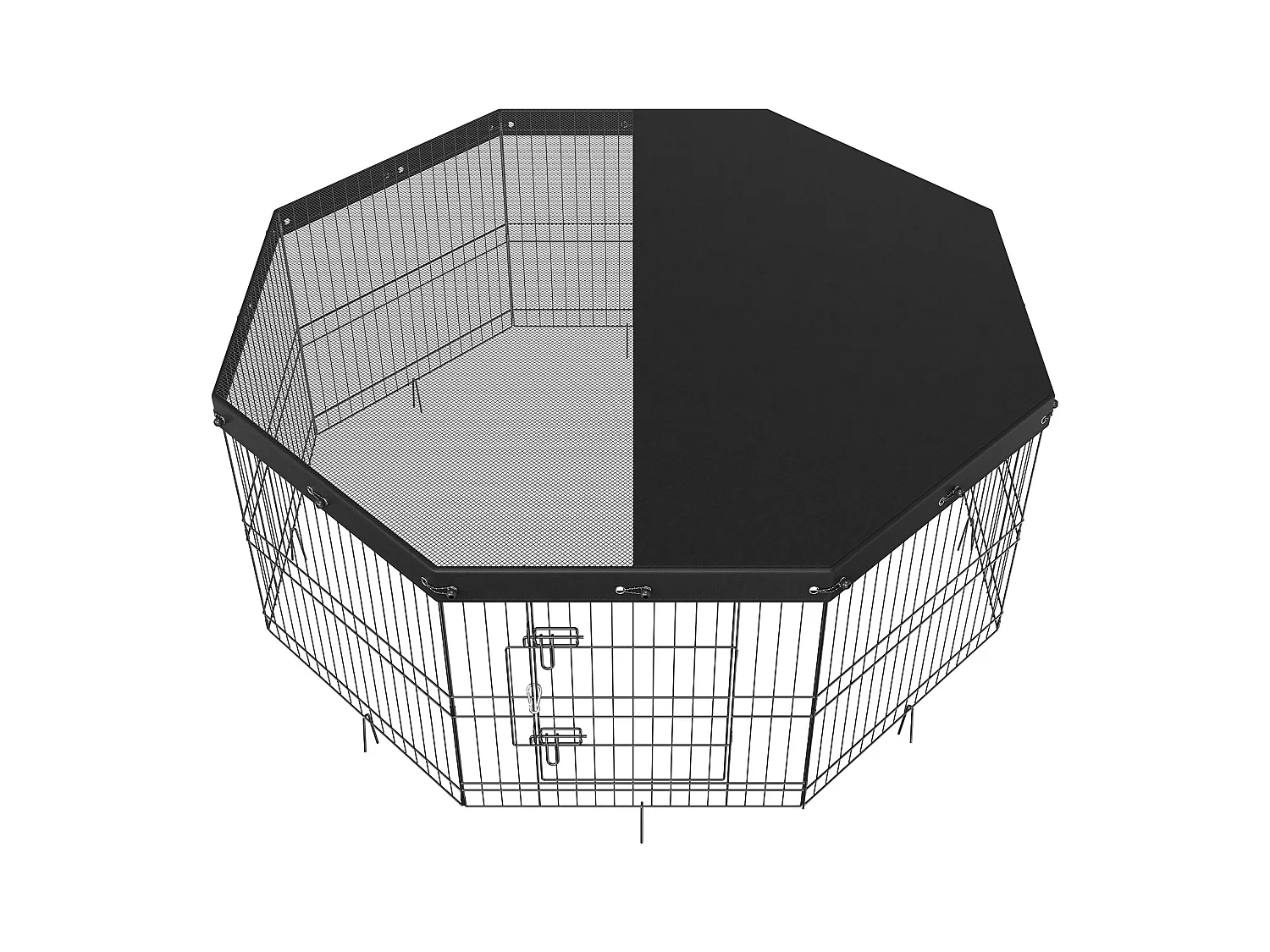 Parc pour Chien SucceBuy Parc pour Chien, 8 Panneaux, 60.96 cm H, Pliable en Métal, Exercice pour Animaux de Compagnie