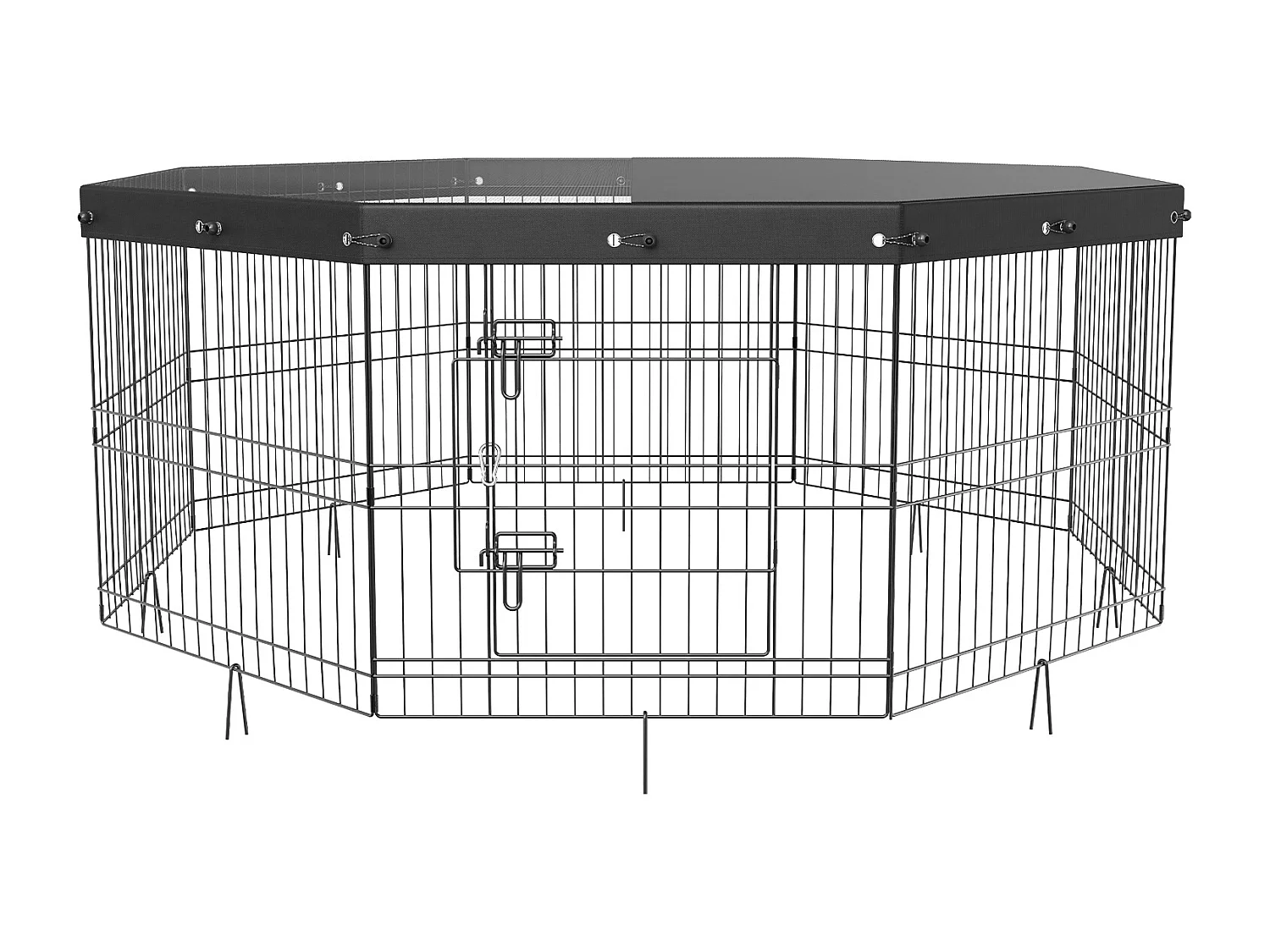 Parc pour Chien SucceBuy Parc pour Chien, 8 Panneaux, 60.96 cm H, Pliable en Métal, Exercice pour Animaux de Compagnie