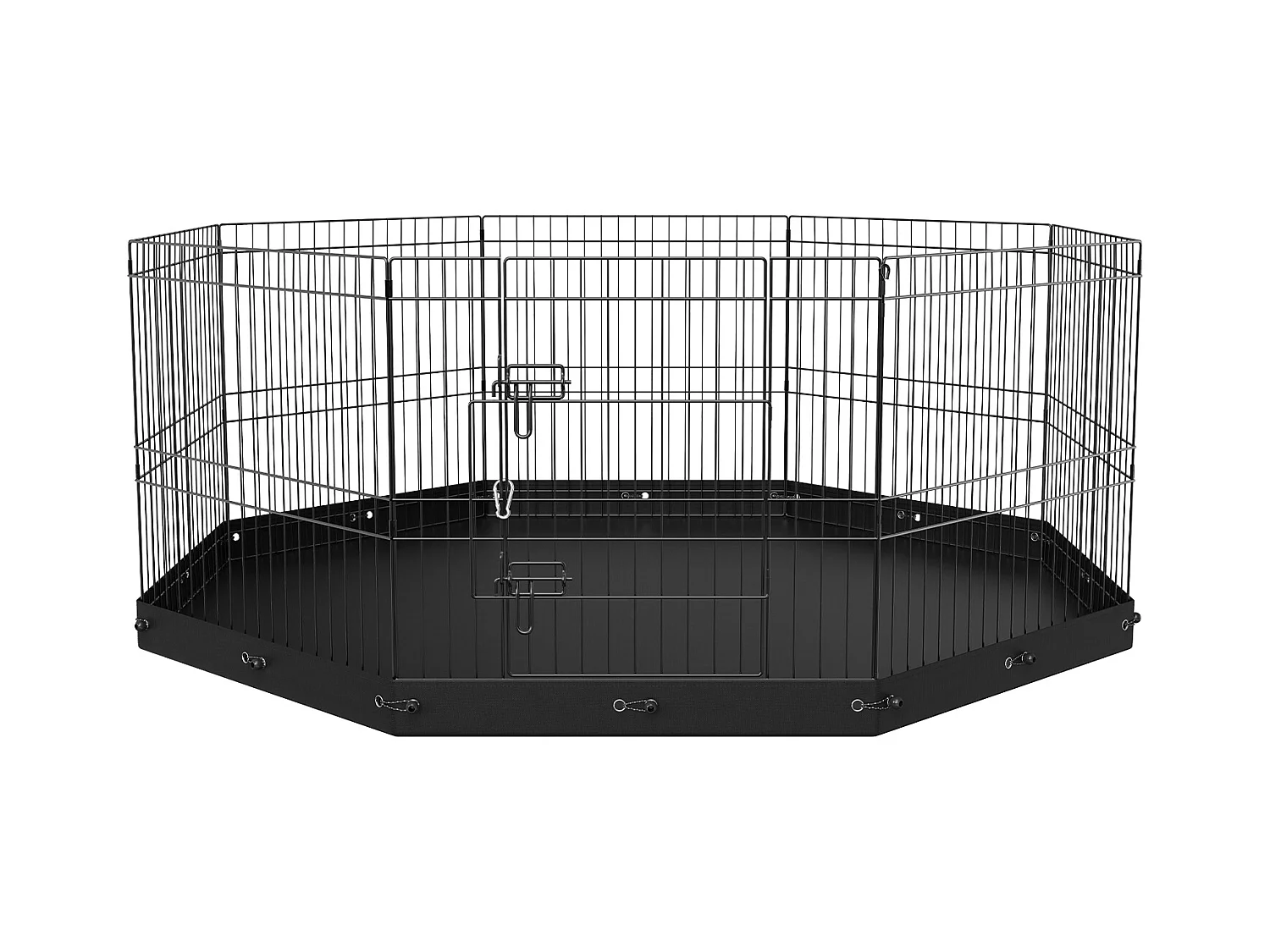 Parc pour Chien SucceBuy Parc pour Chien Pliable en Métal à 8 Panneaux avec Coussin Inférieur, Parc d'Exercice de 60.96 cm de Hauteur