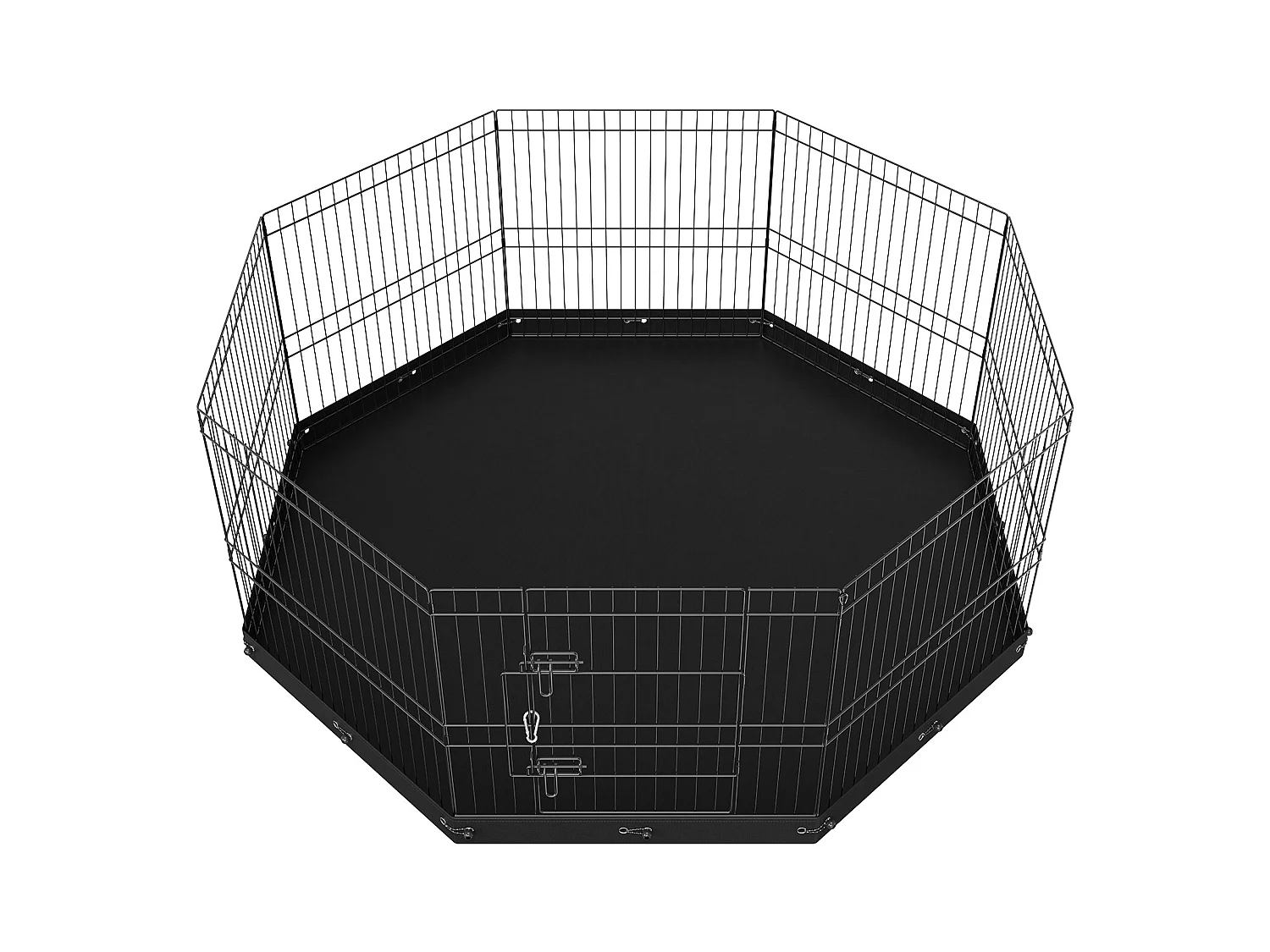 Parc pour Chien SucceBuy Parc pour Chien Pliable en Métal à 8 Panneaux avec Coussin Inférieur, Parc d'Exercice de 60.96 cm de Hauteur