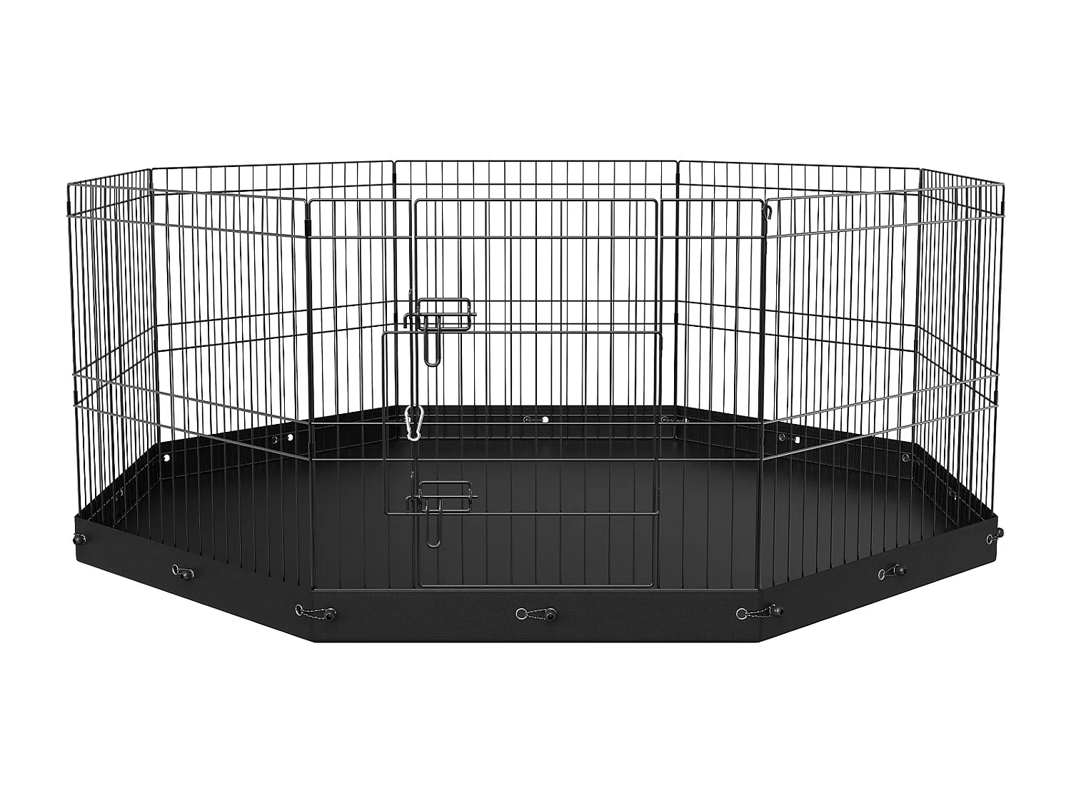 Parc pour Chien SucceBuy Parc pour Chien Pliable en Métal à 8 Panneaux avec Coussin Inférieur, Parc d'Exercice de 60.96 cm de Hauteur